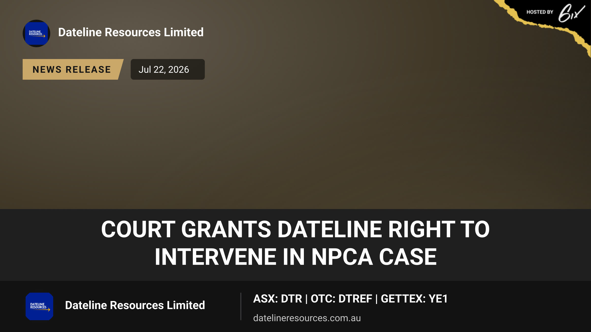 Court Grants Dateline Right to Intervene in NPCA Case