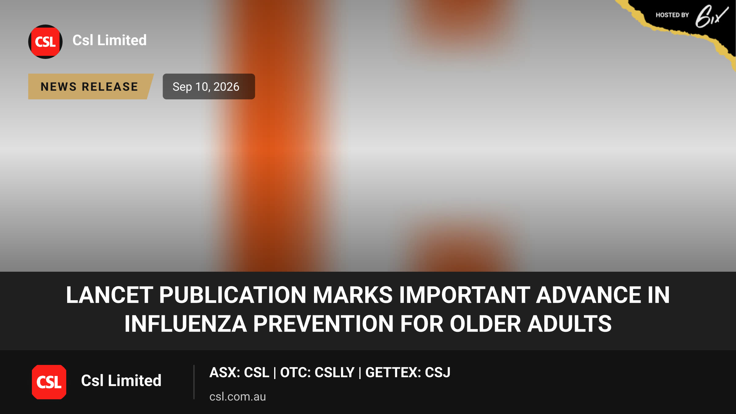 Lancet Publication Marks Important Advance in Influenza Prevention for Older Adults
