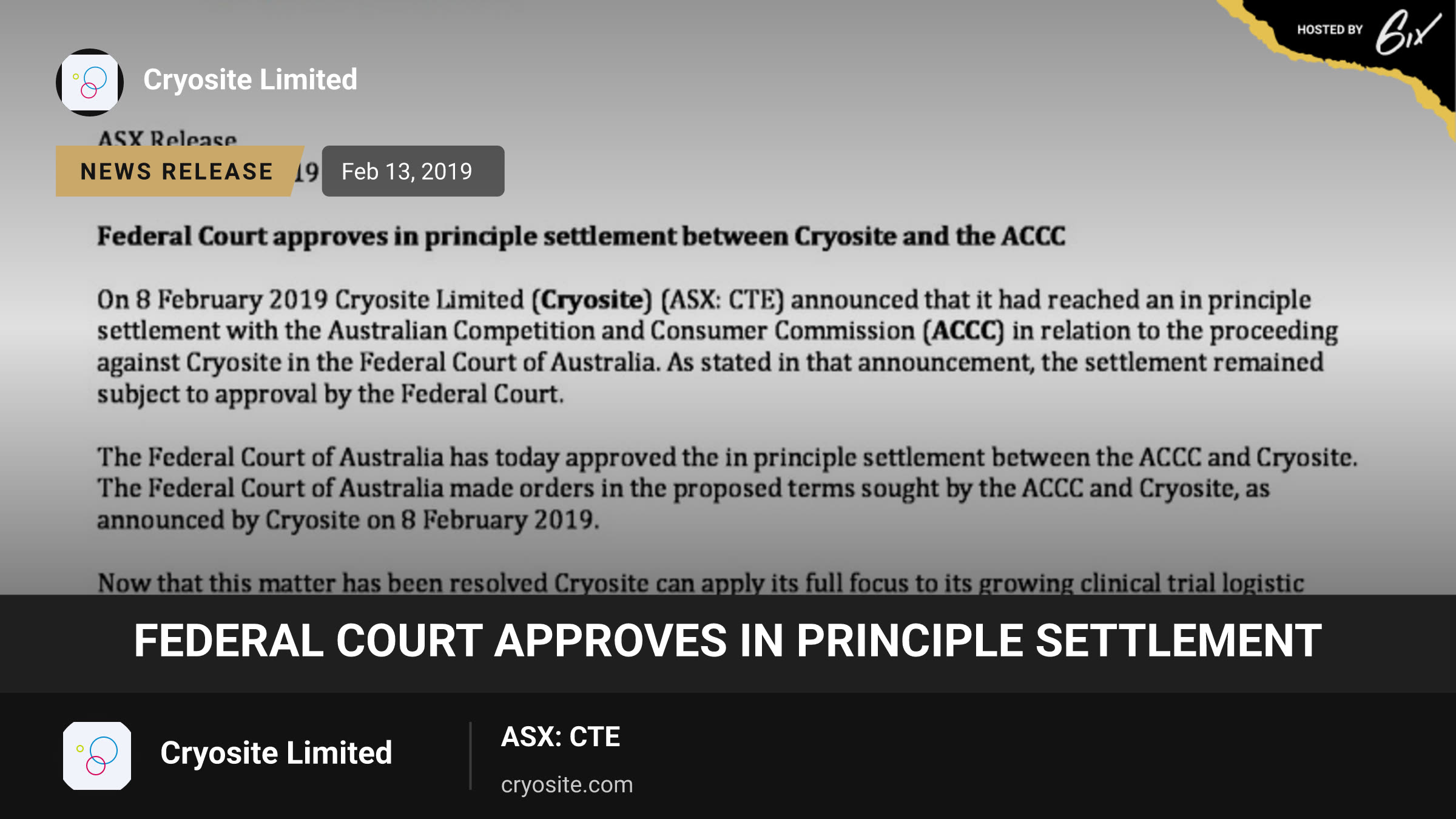 Federal Court approves in principle settlement