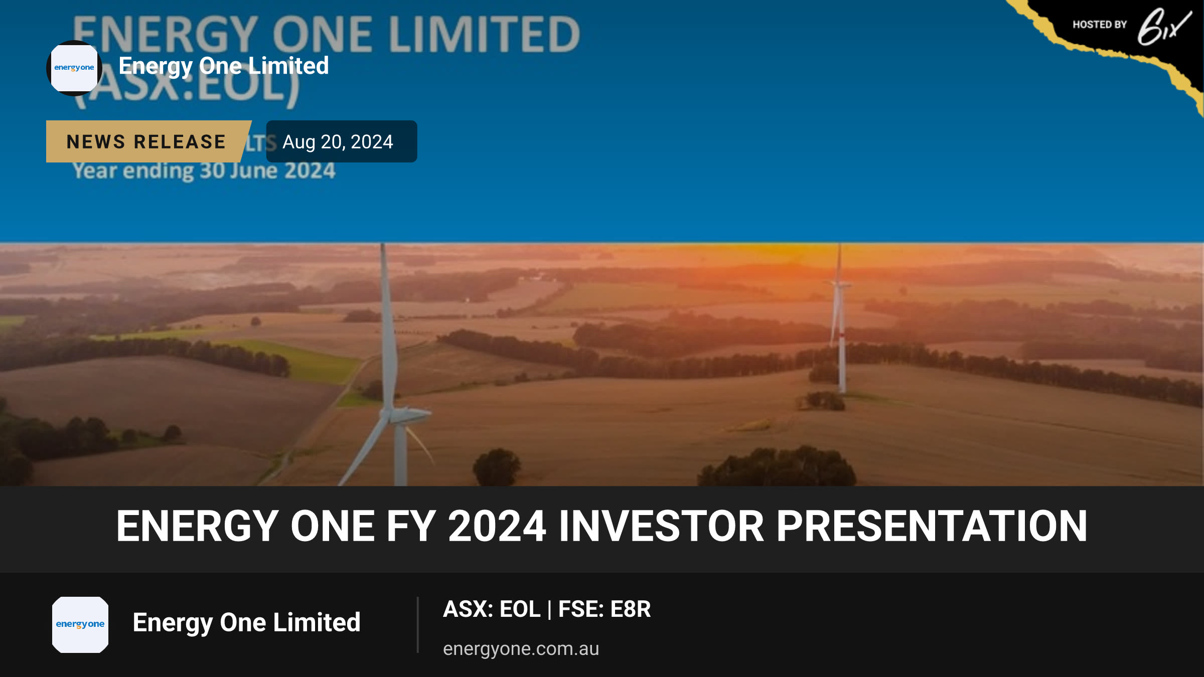 Energy One FY 2024 Investor Presentation