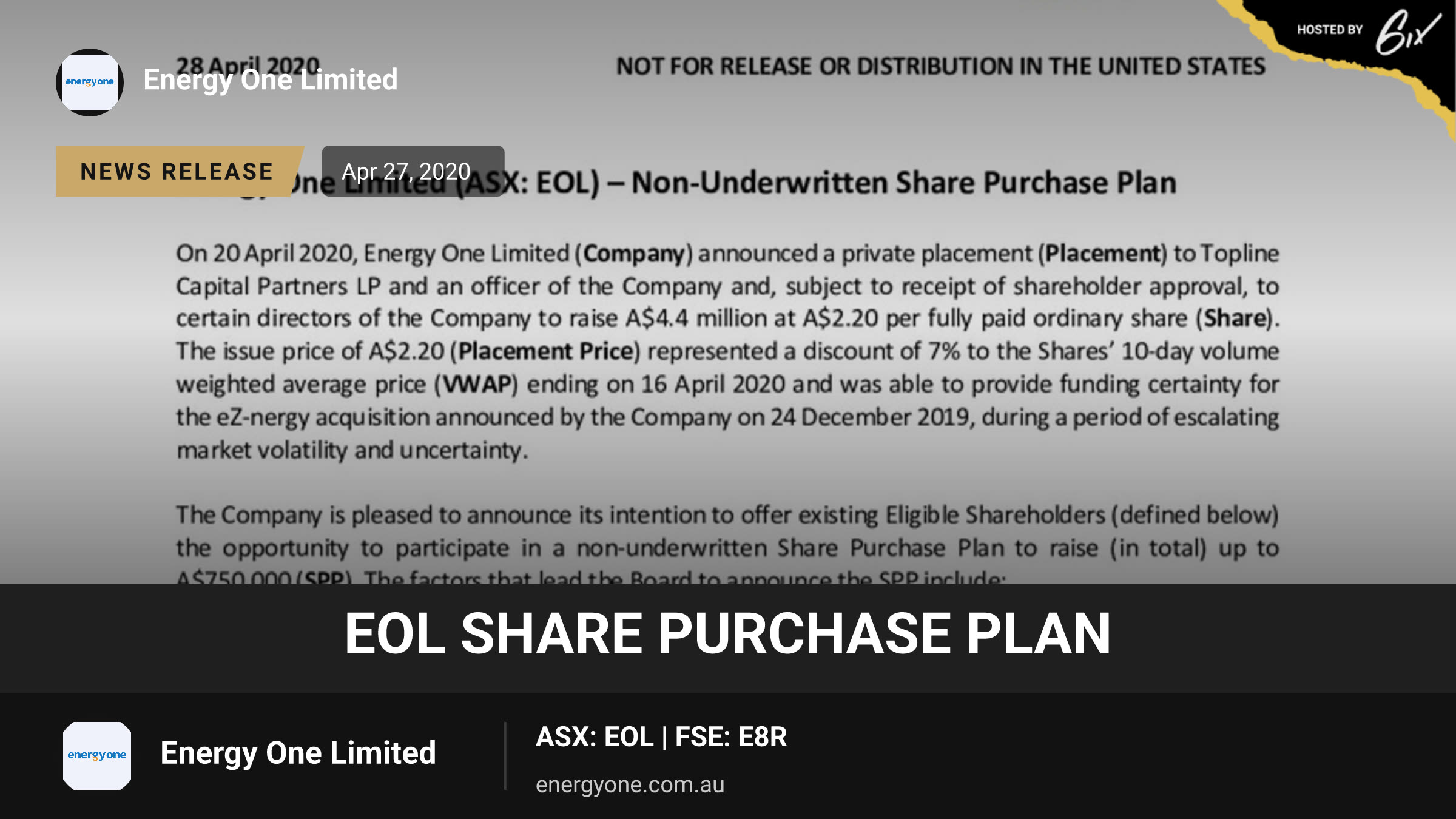 EOL Share Purchase Plan