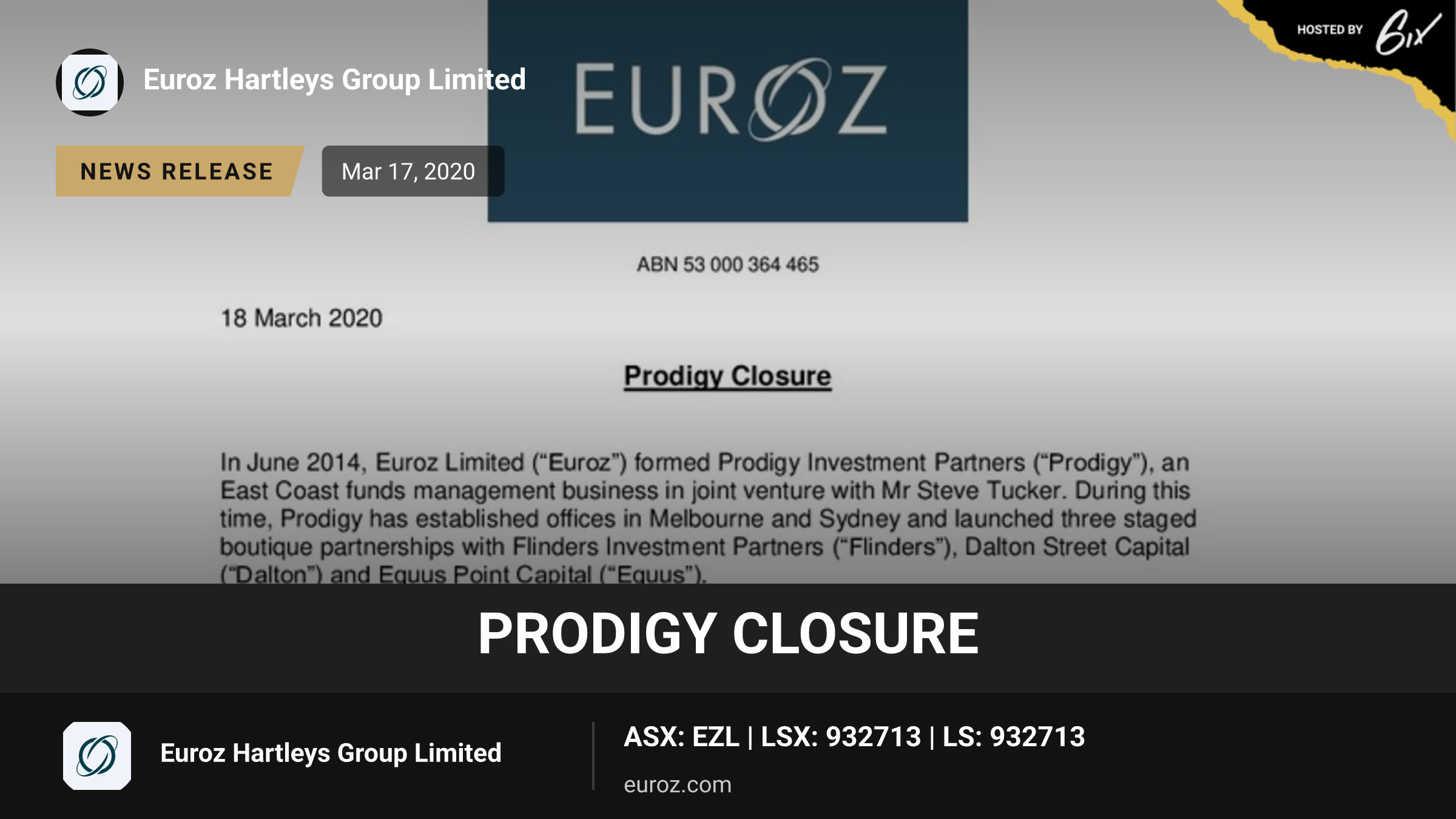 Prodigy Closure