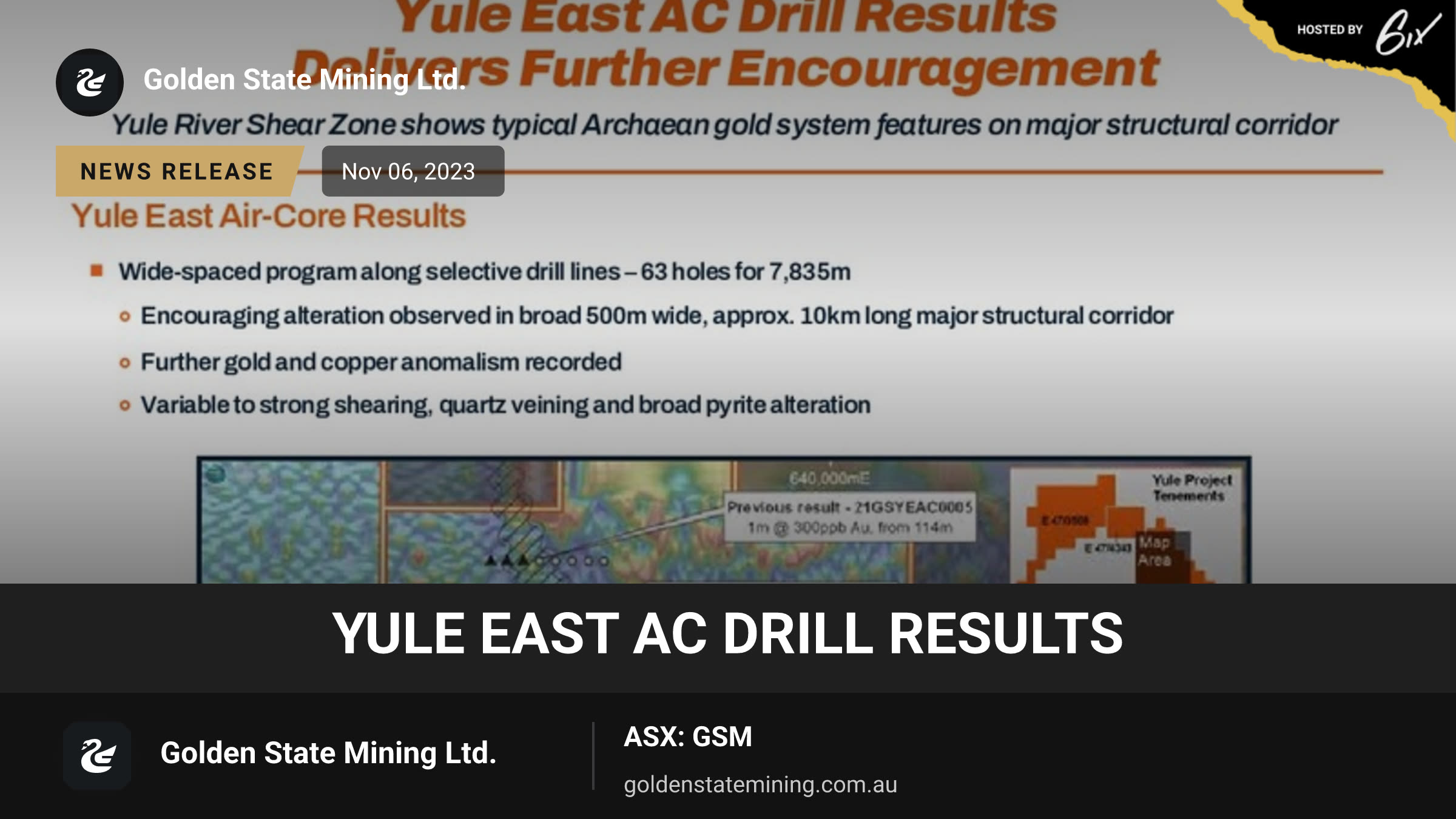 Yule East AC Drill Results