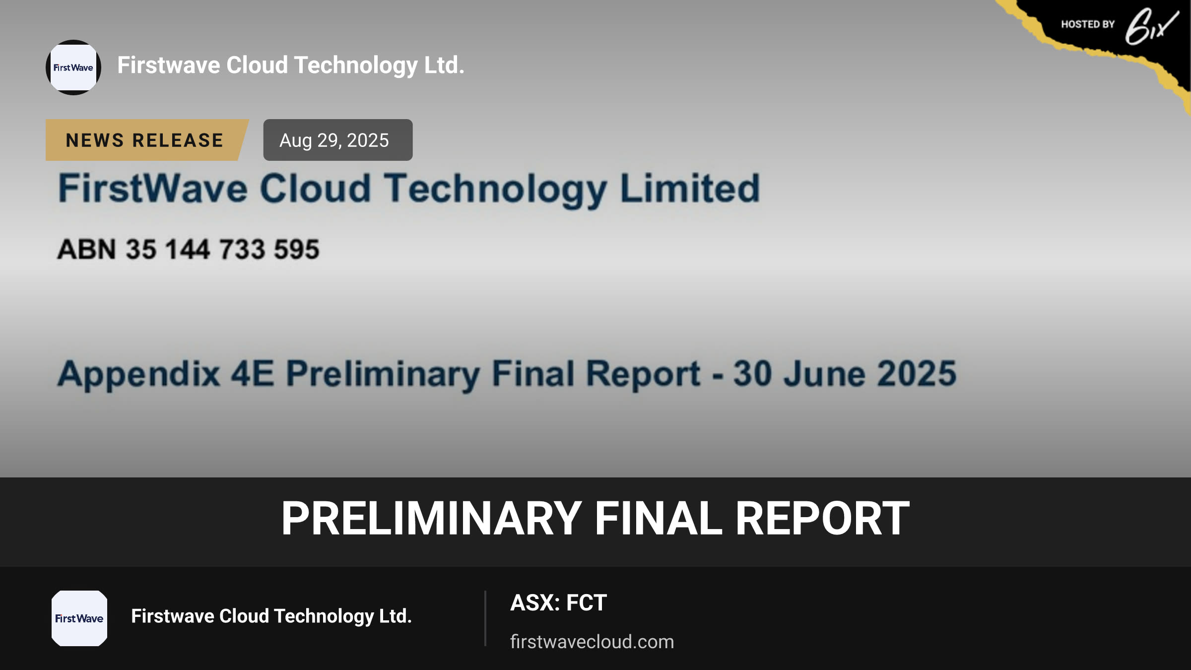Preliminary Final Report