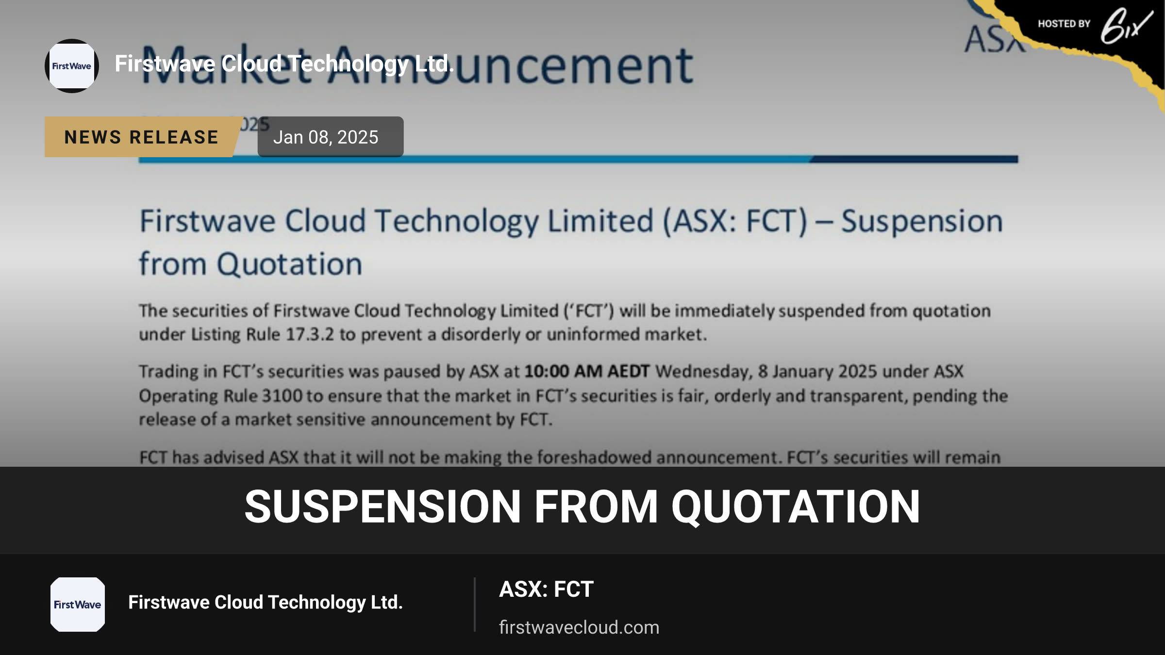 Suspension from Quotation