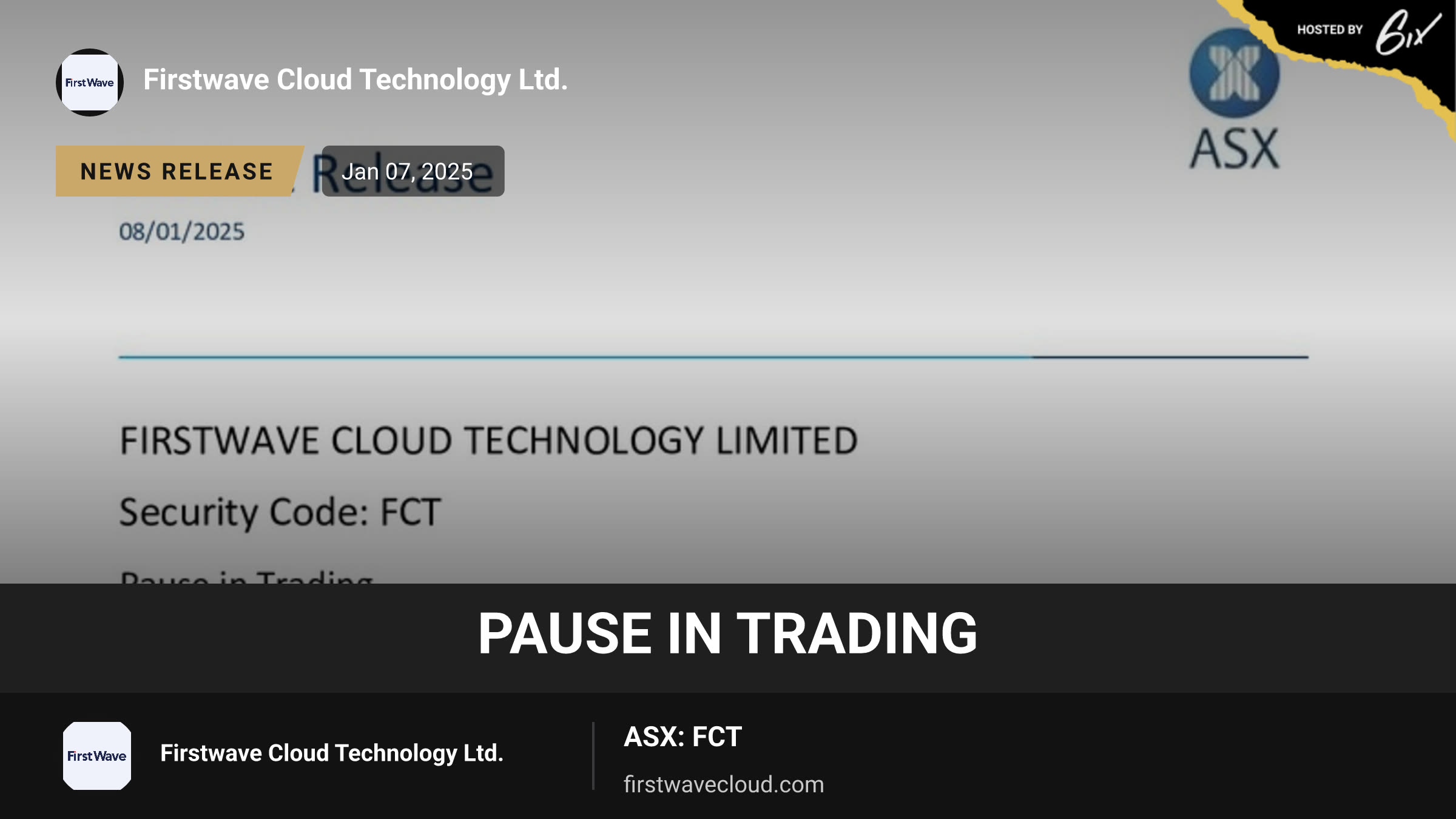 Pause in Trading