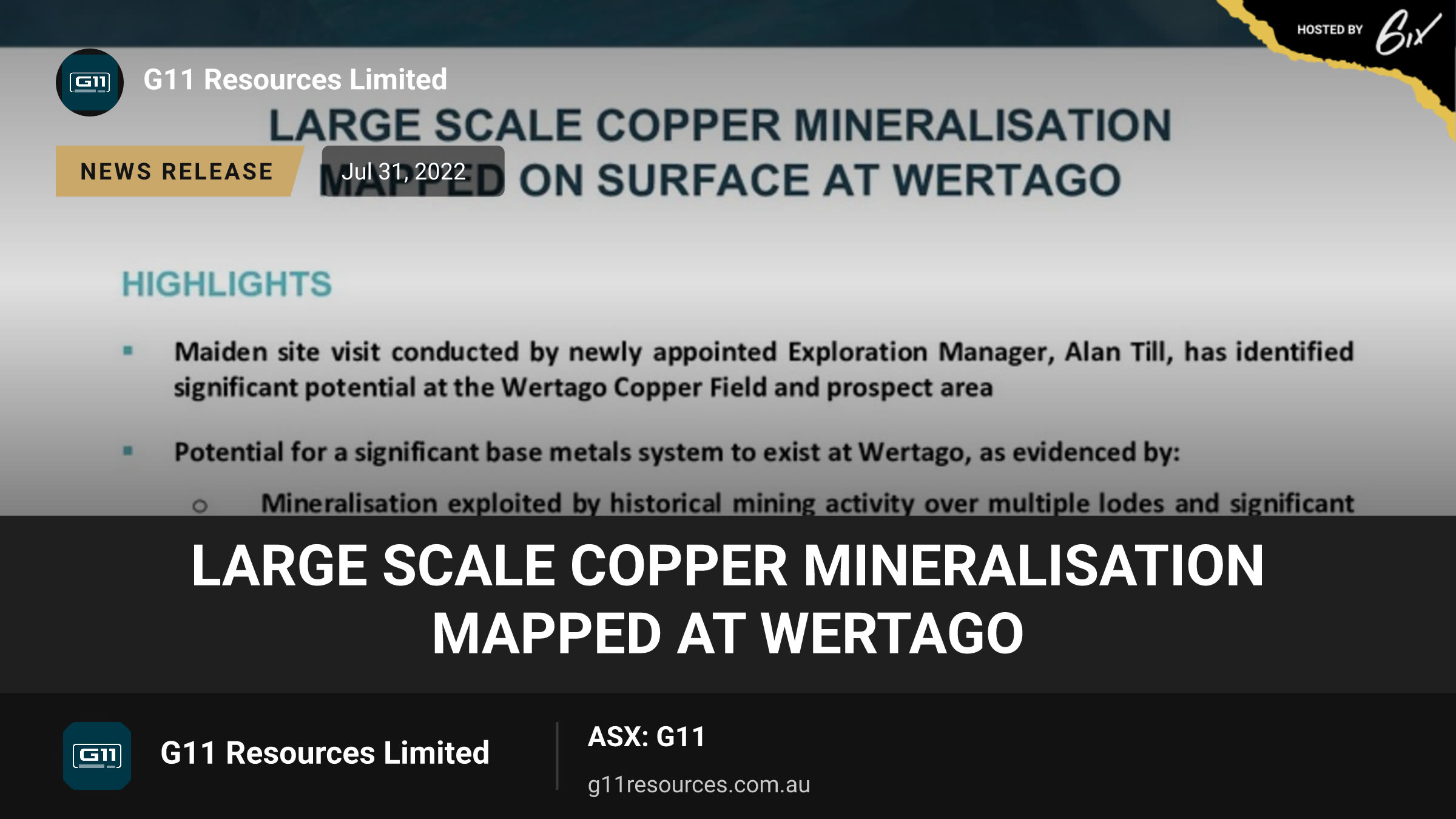 Large Scale Copper Mineralisation Mapped at Wertago