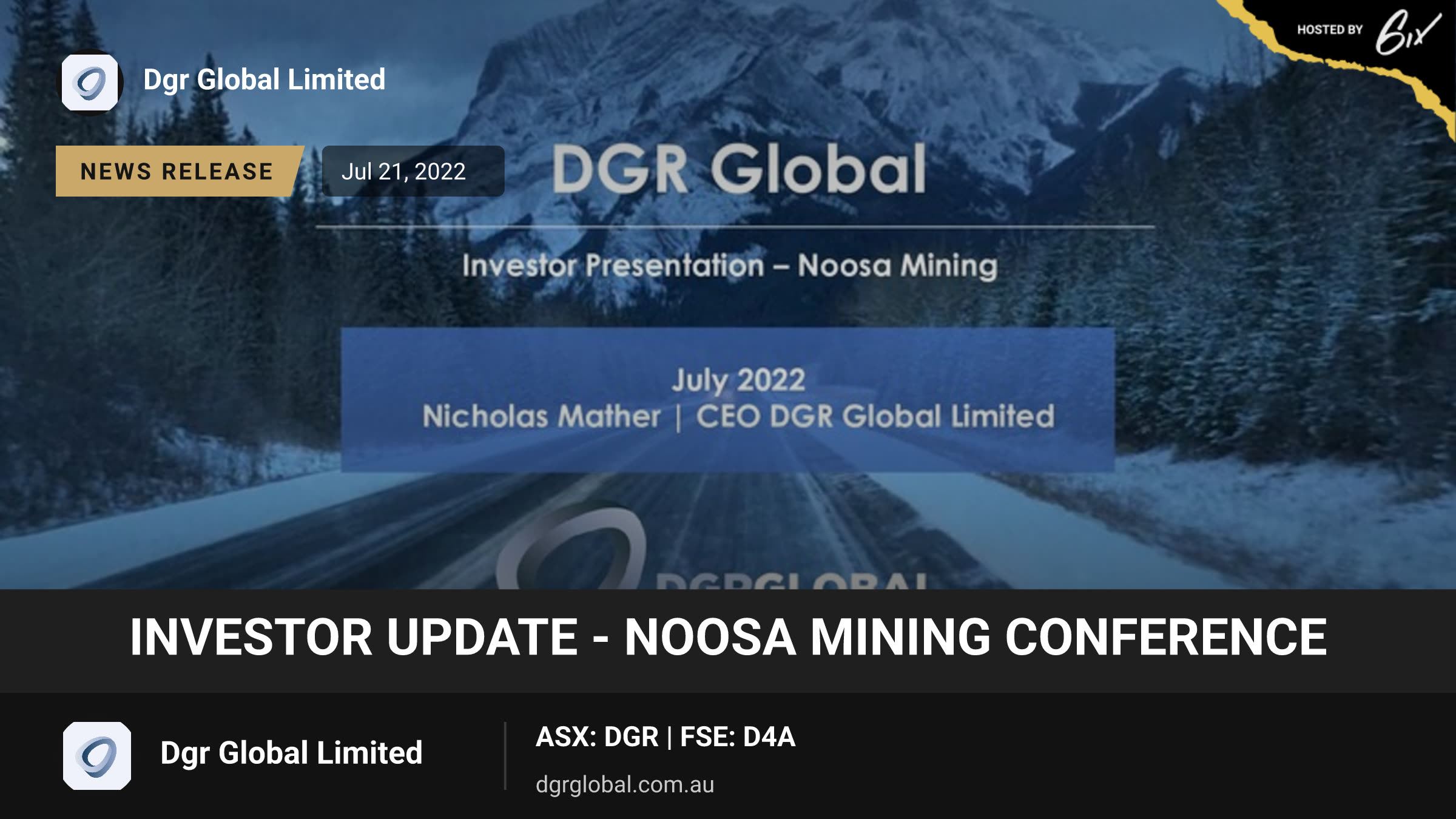 Investor Update - Noosa Mining Conference