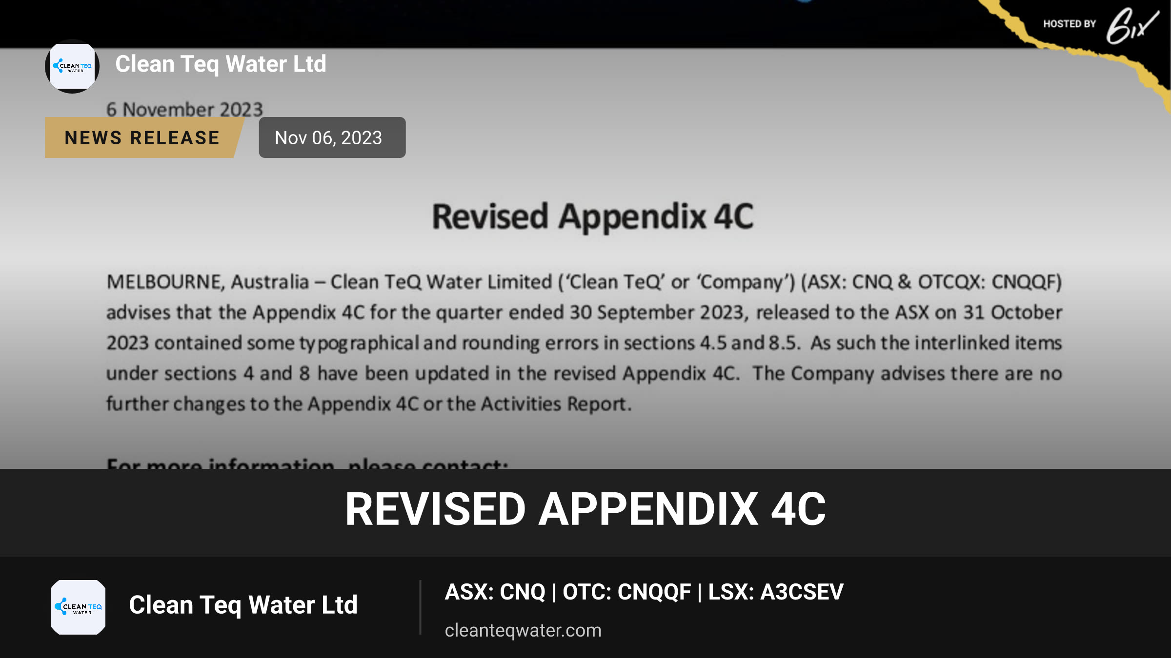 Revised Appendix 4C