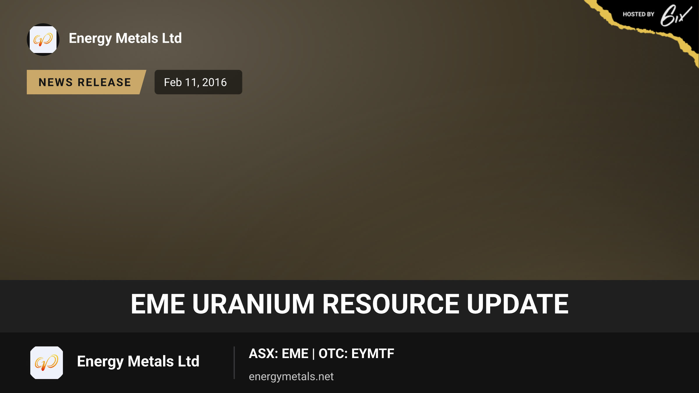 EME Uranium Resource Update