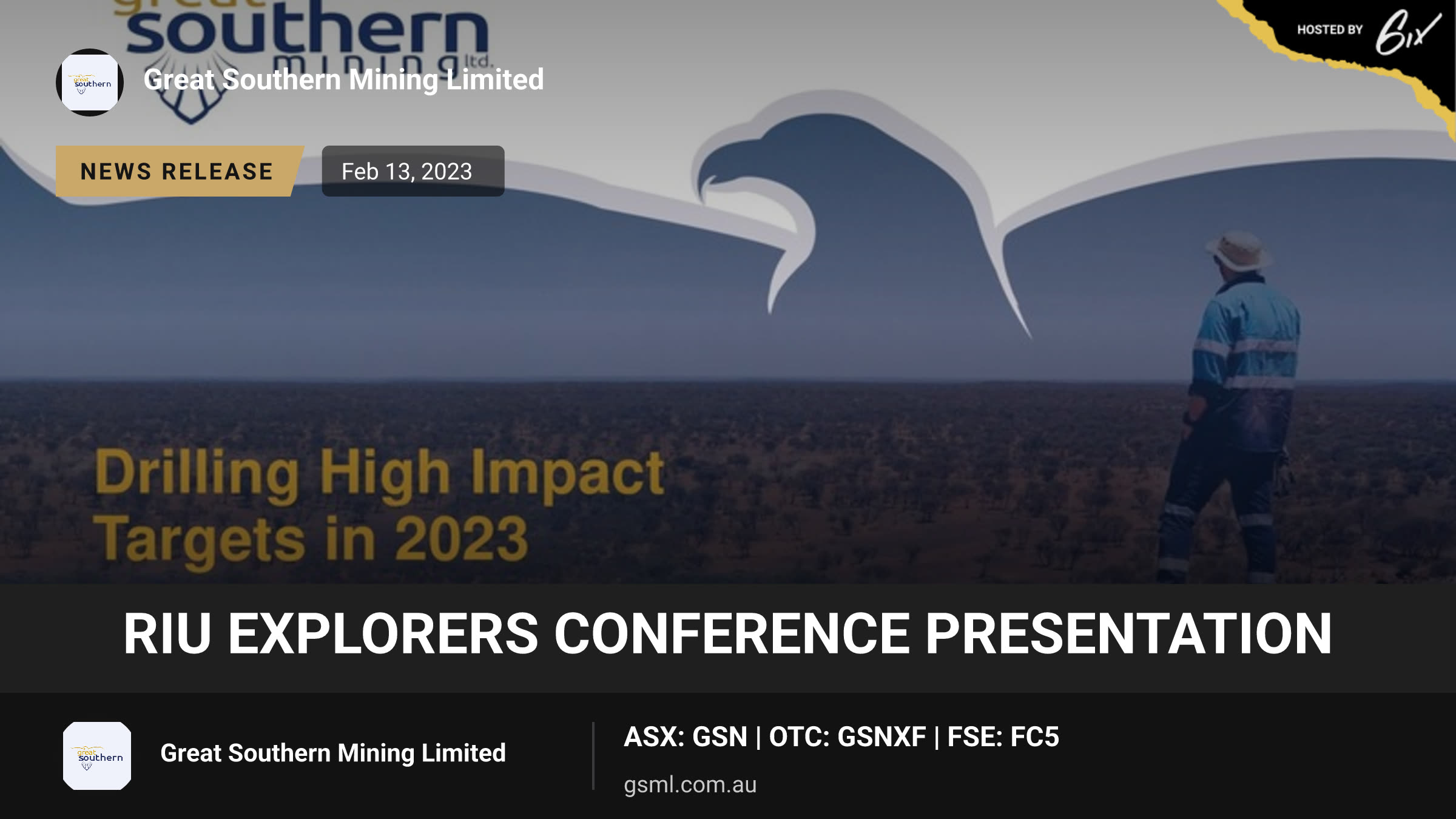 RIU Explorers Conference Presentation
