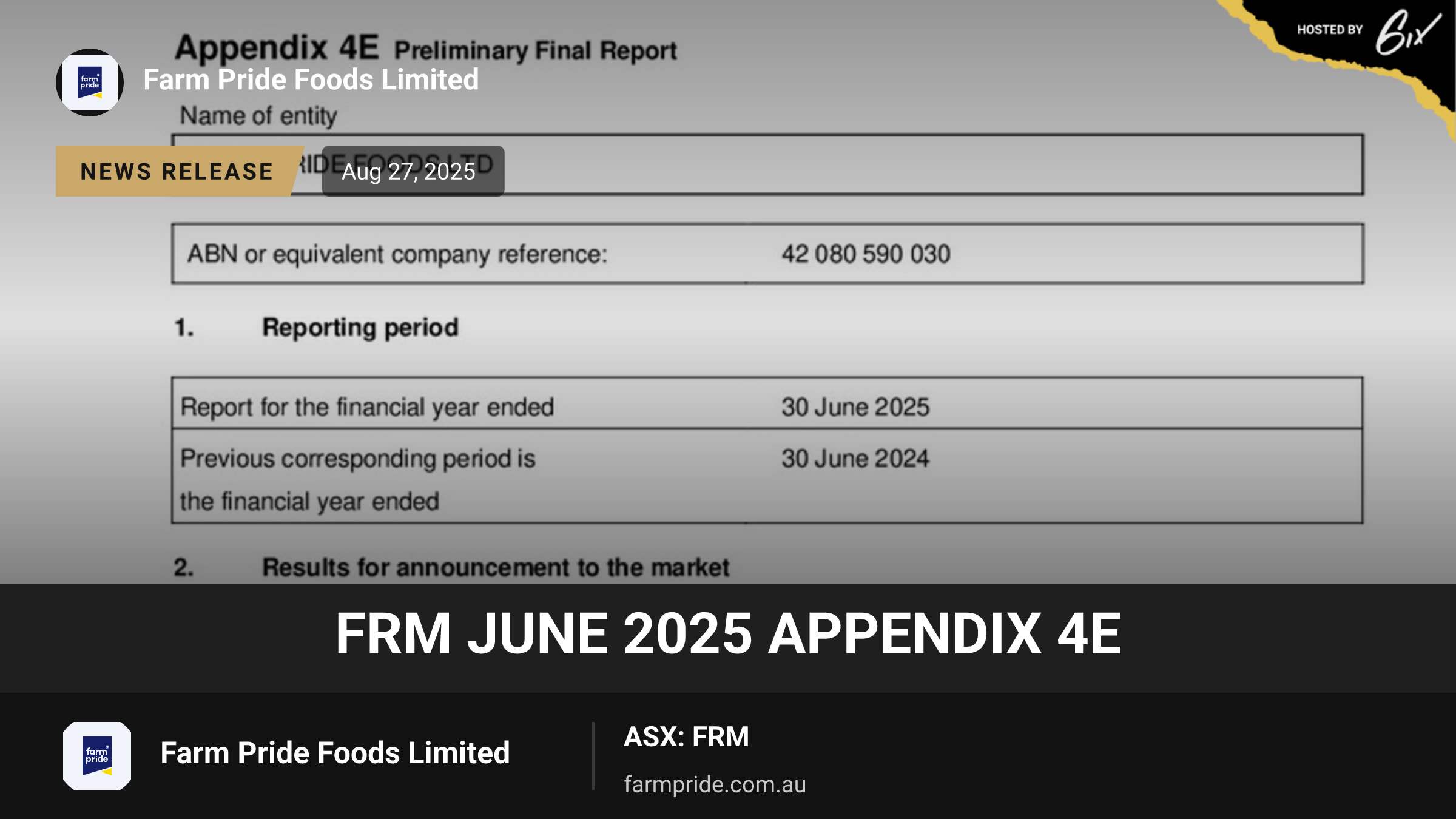FRM June 2025 Appendix 4E