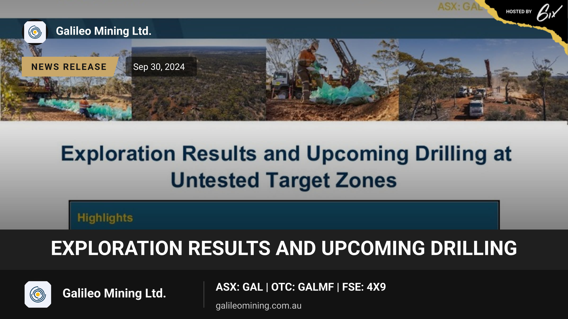 Exploration Results and Upcoming Drilling