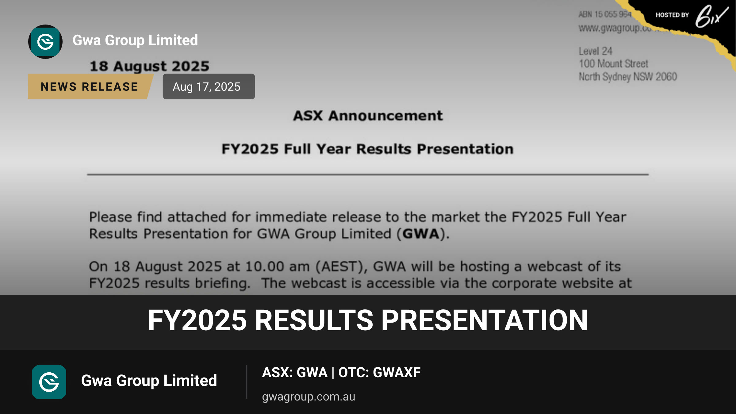 FY2025 Results Presentation