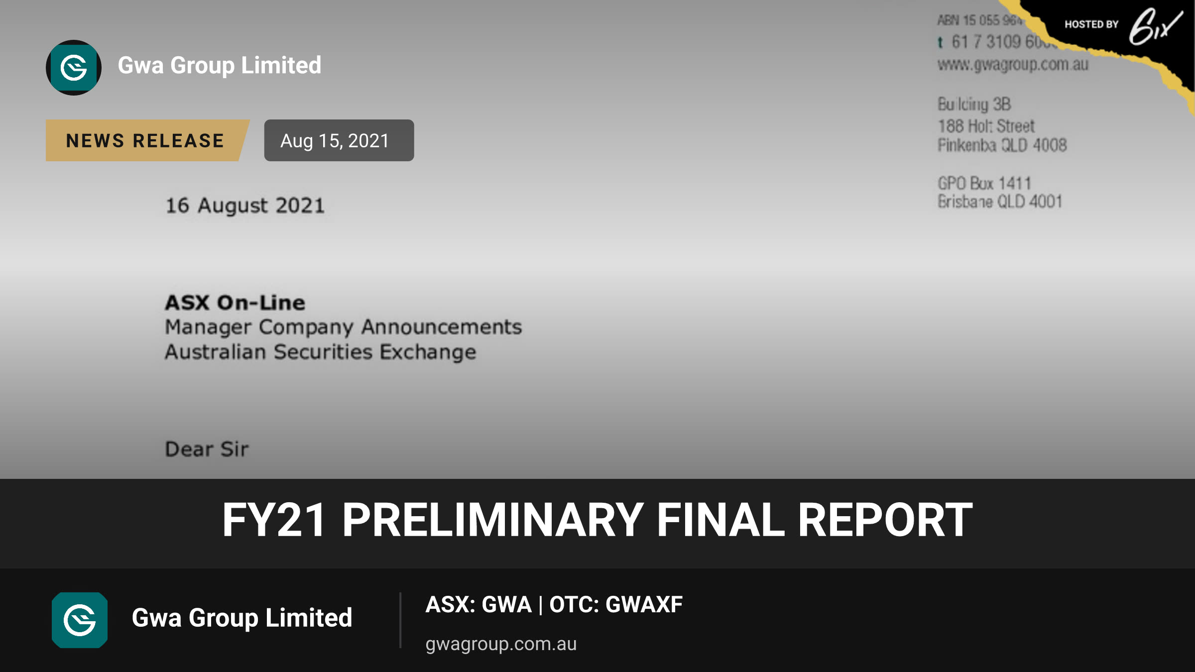 FY21 Preliminary Final Report