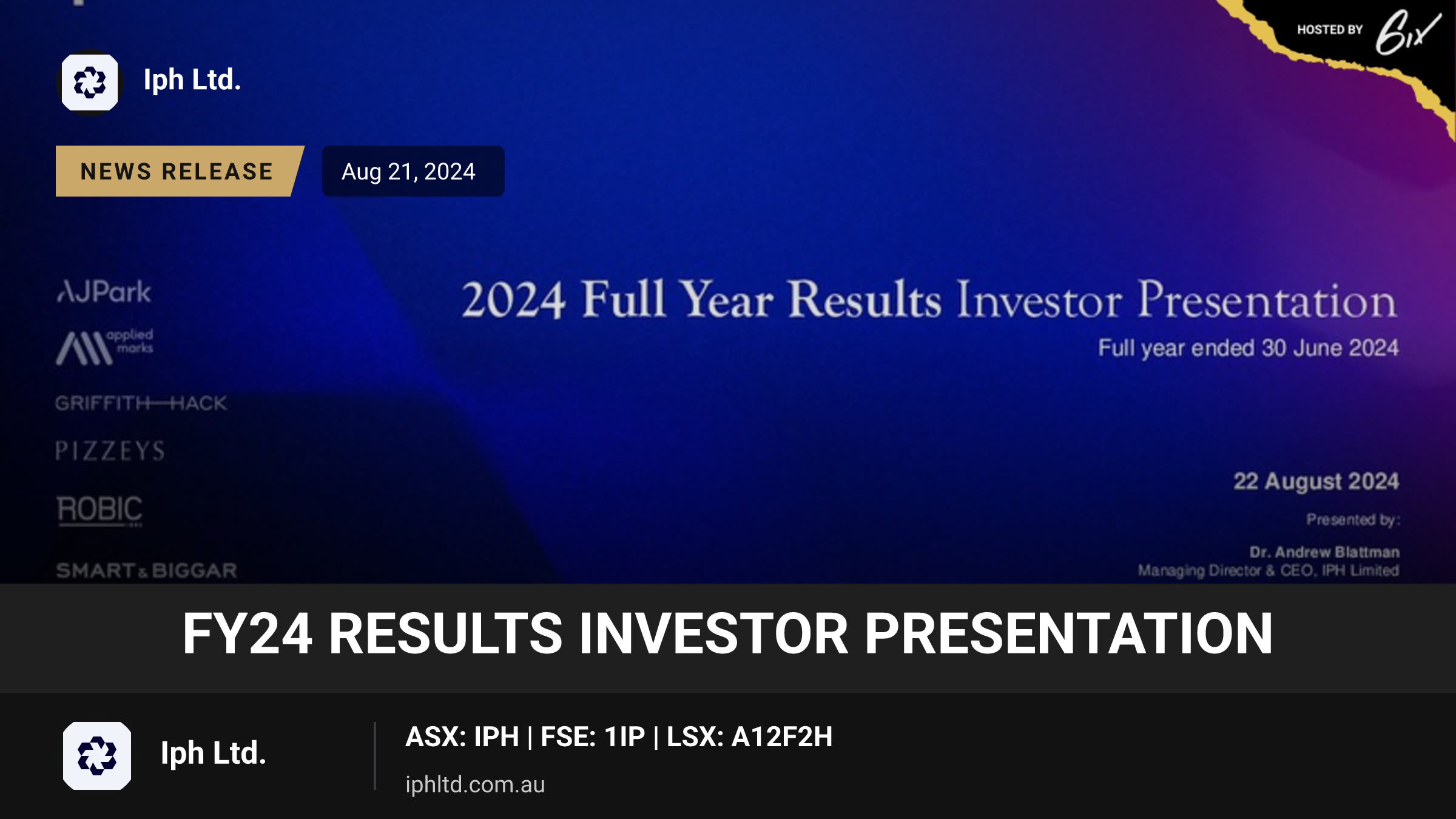 FY24 Results Investor Presentation