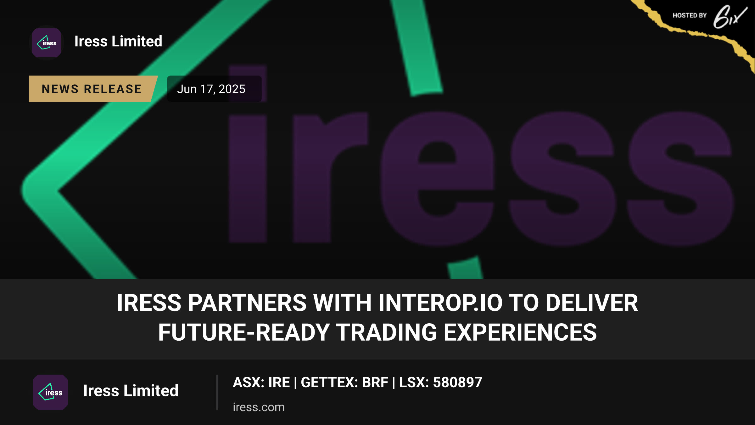 Iress partners with interop.io to deliver future-ready trading experiences