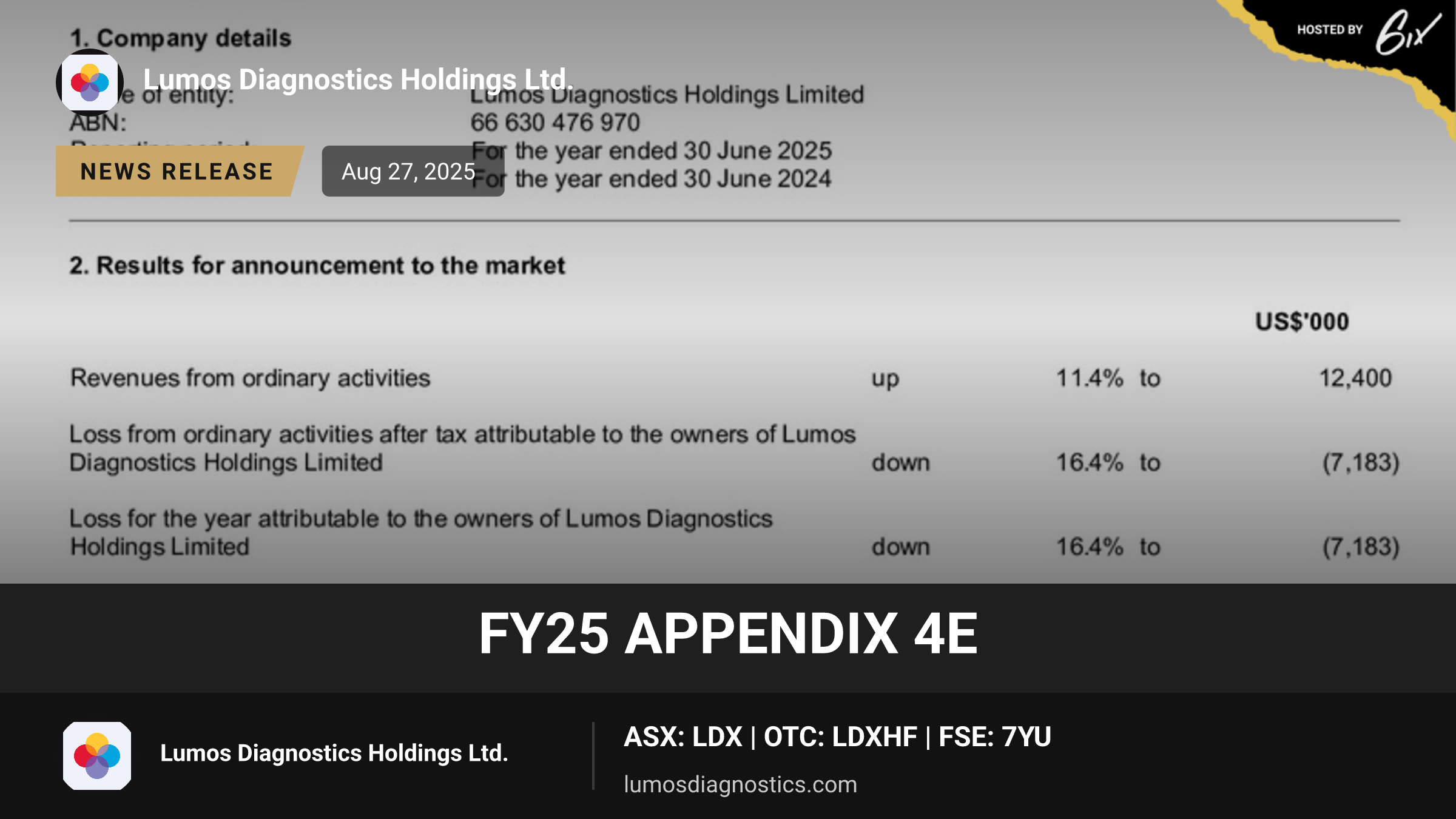 FY25 Appendix 4E