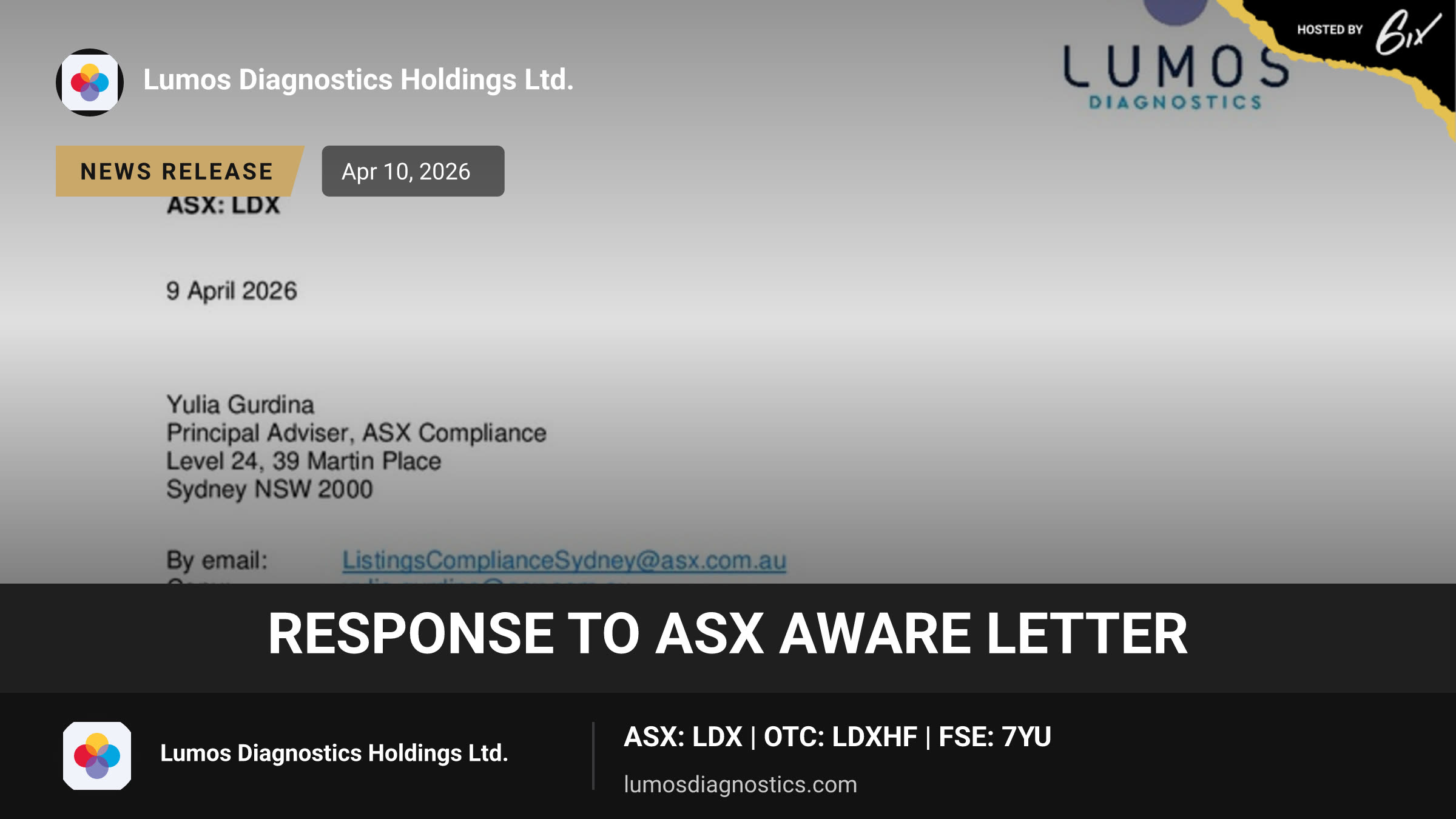 Response to ASX Aware Letter