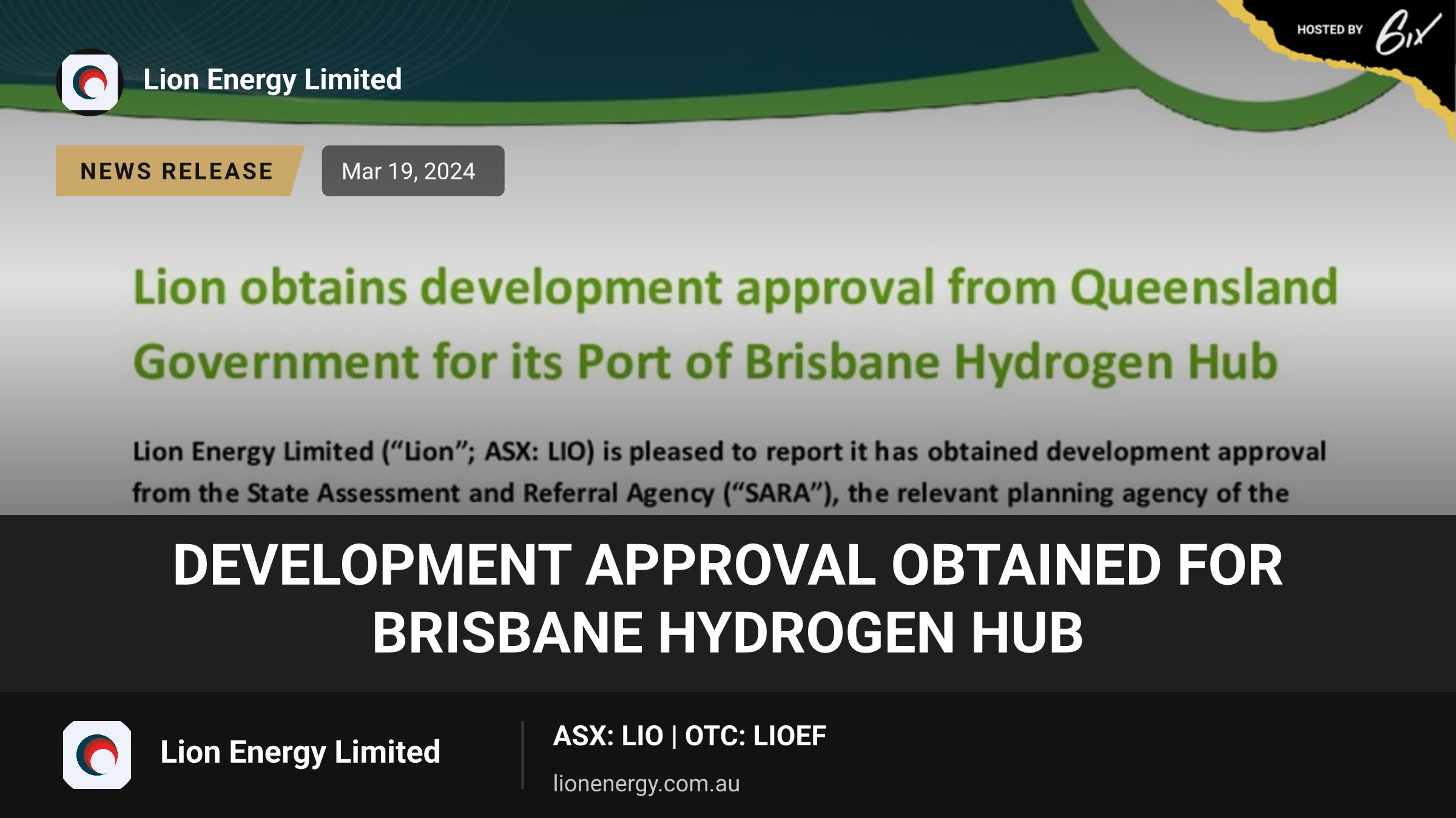 Development Approval Obtained for Brisbane Hydrogen Hub
