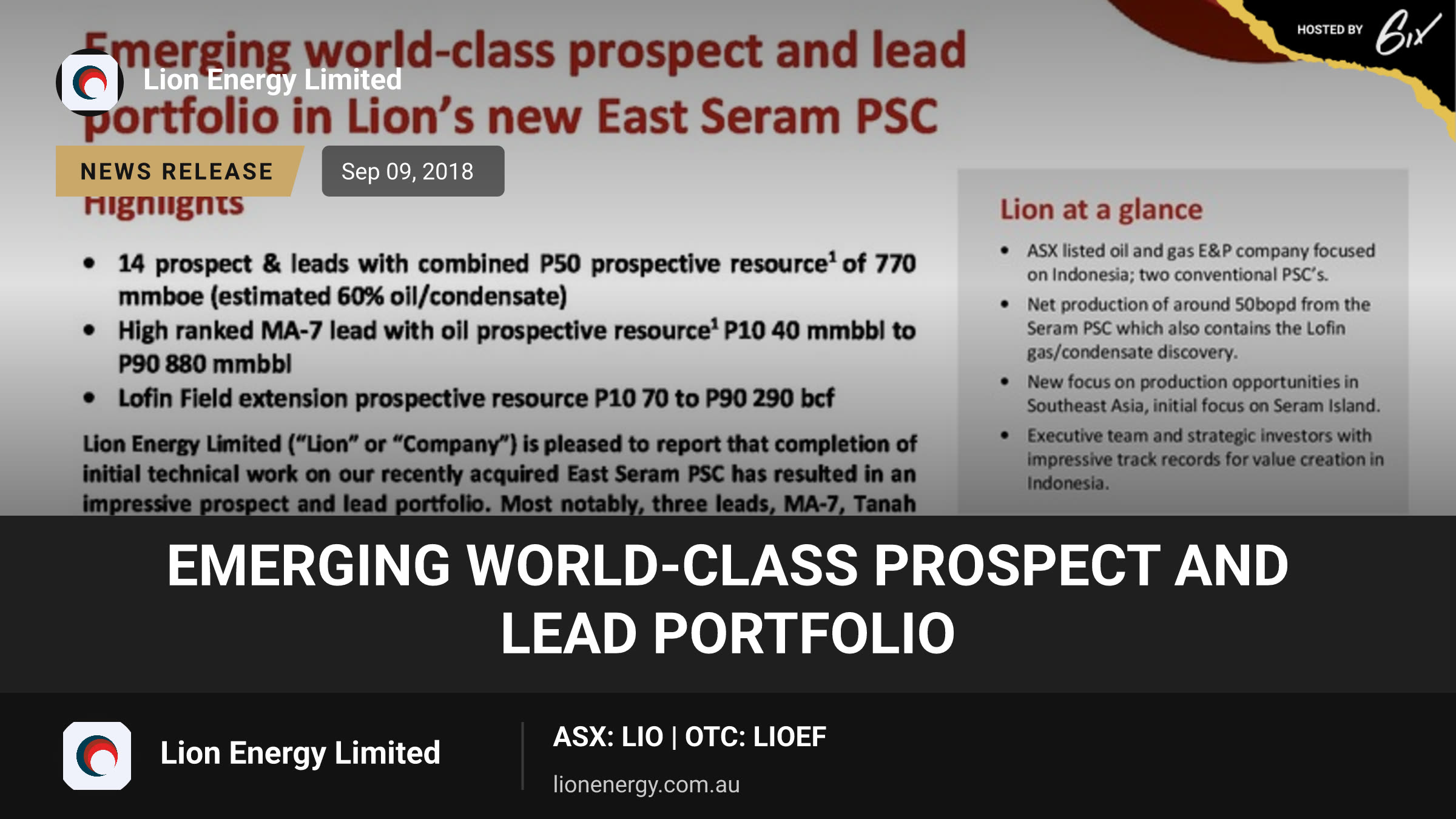 Emerging world-class prospect and lead portfolio