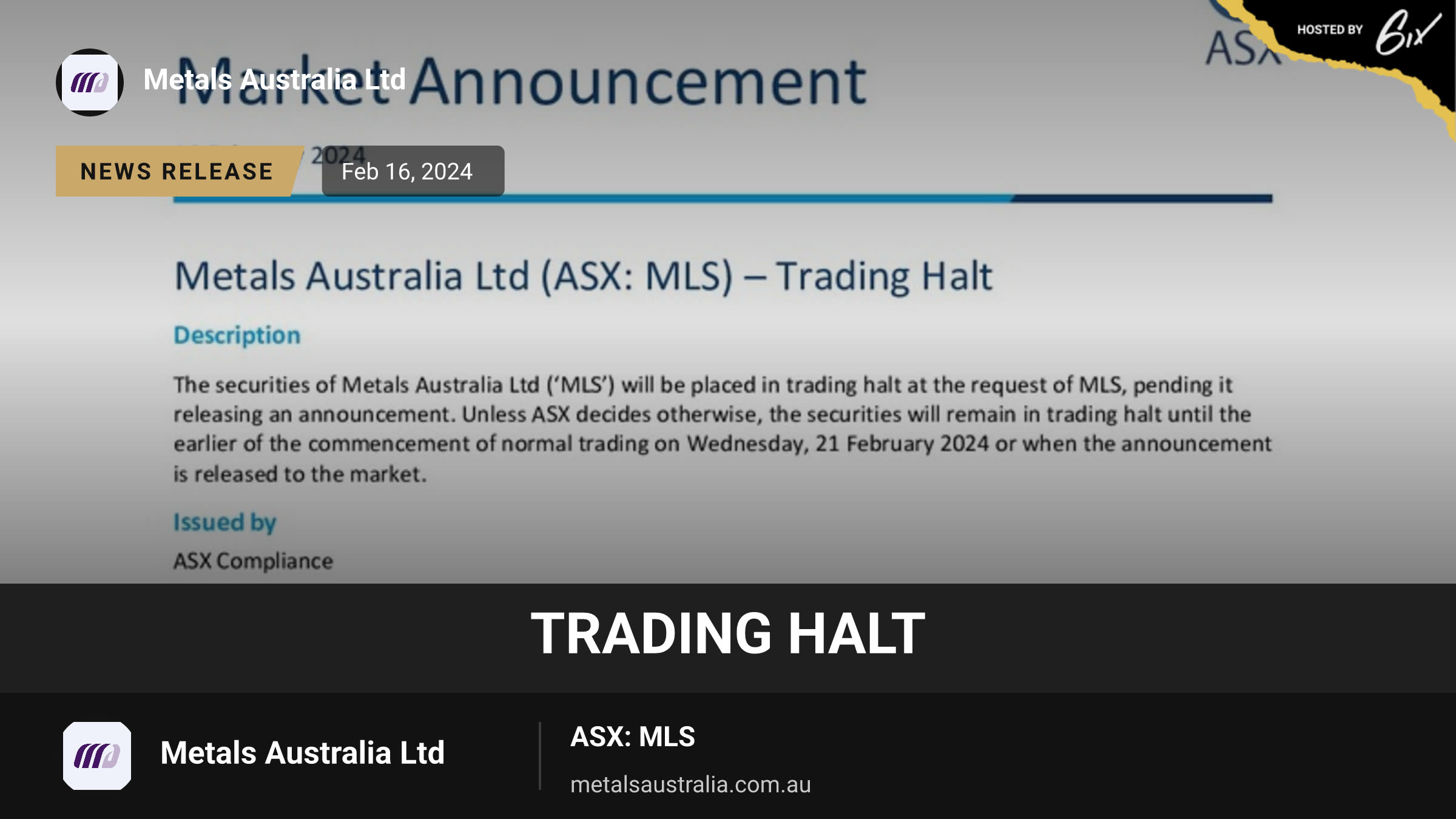 Trading Halt
