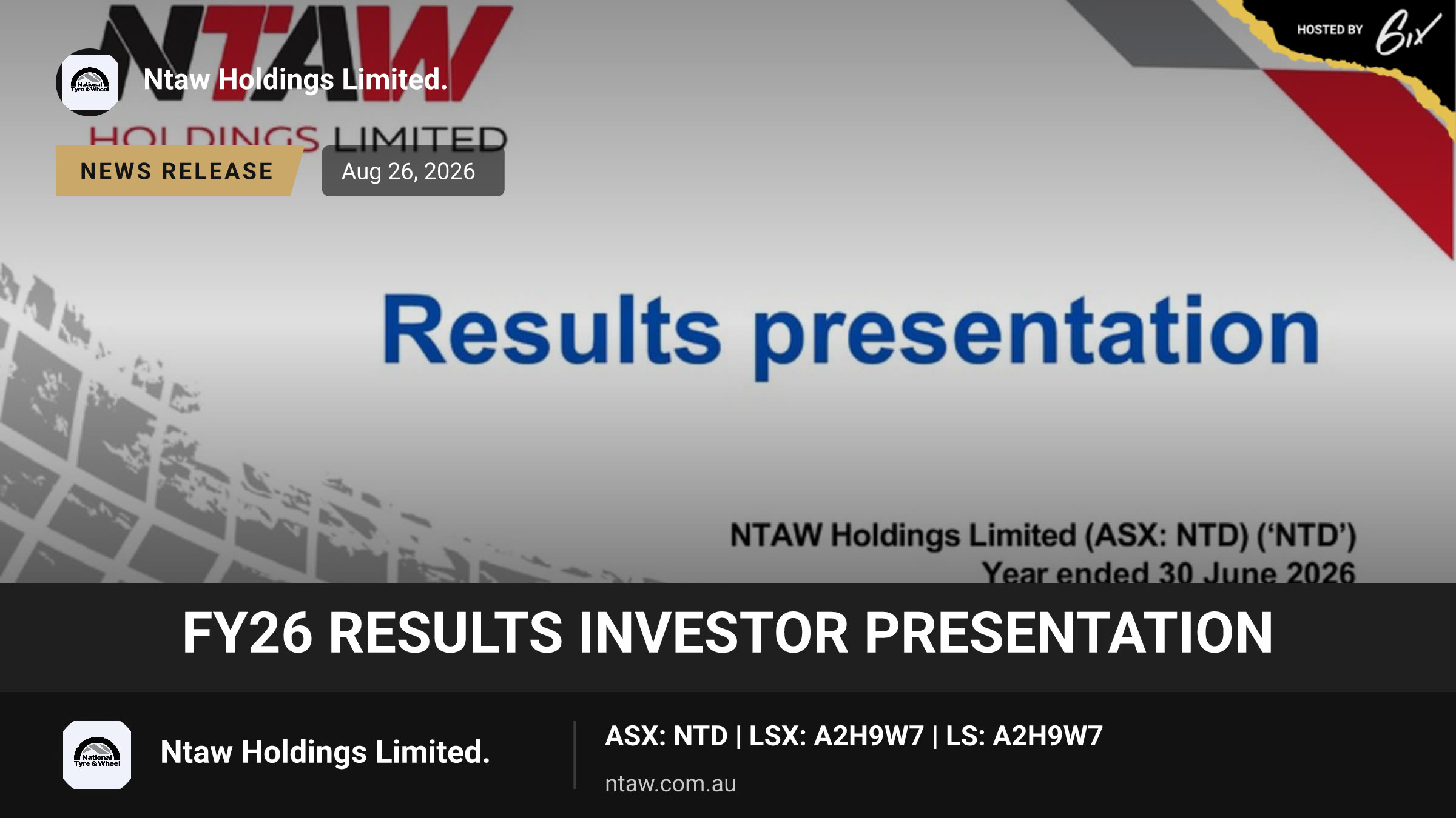 FY26 Results Investor Presentation