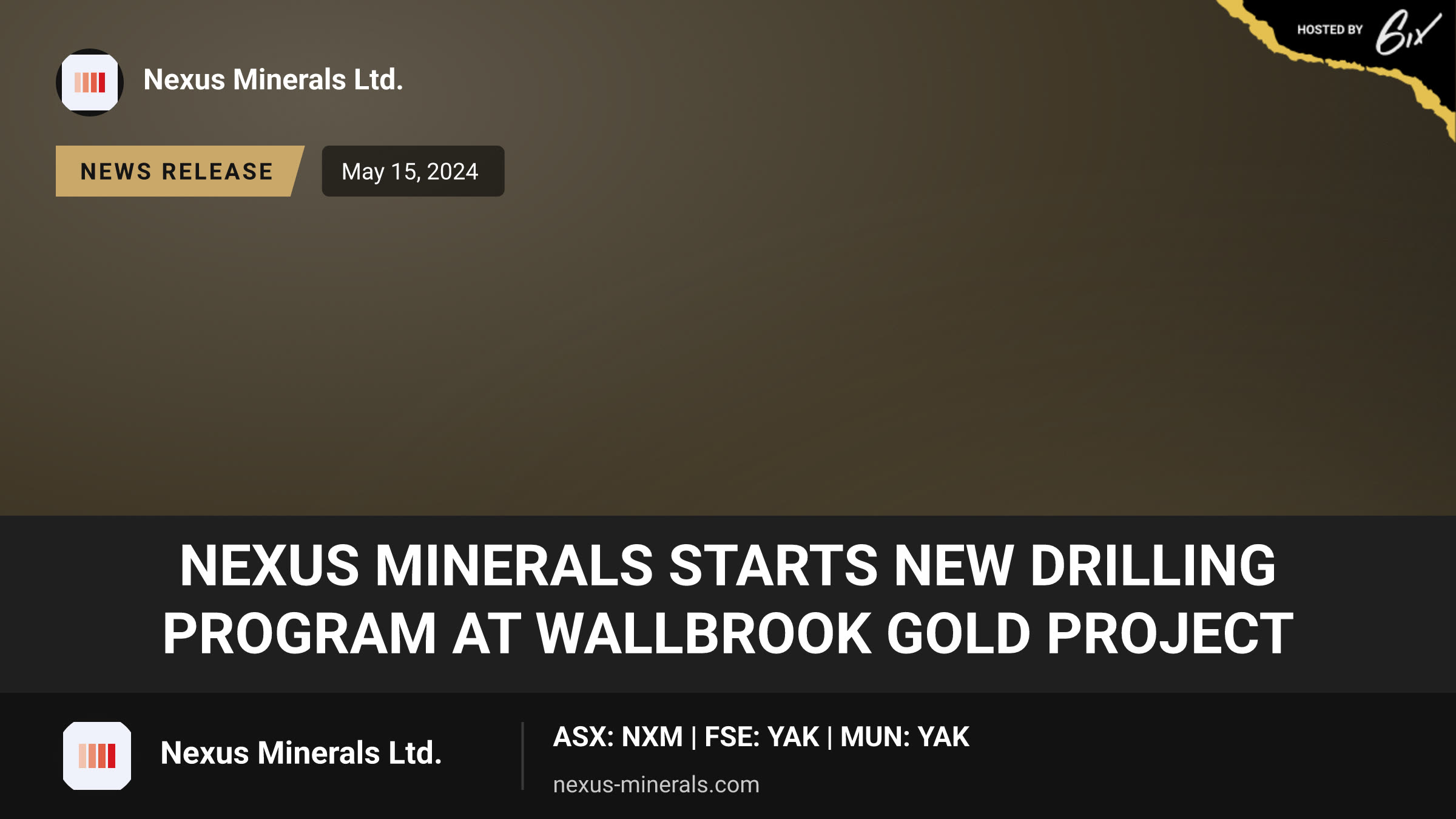 Nexus Minerals starts new drilling program at Wallbrook Gold Project