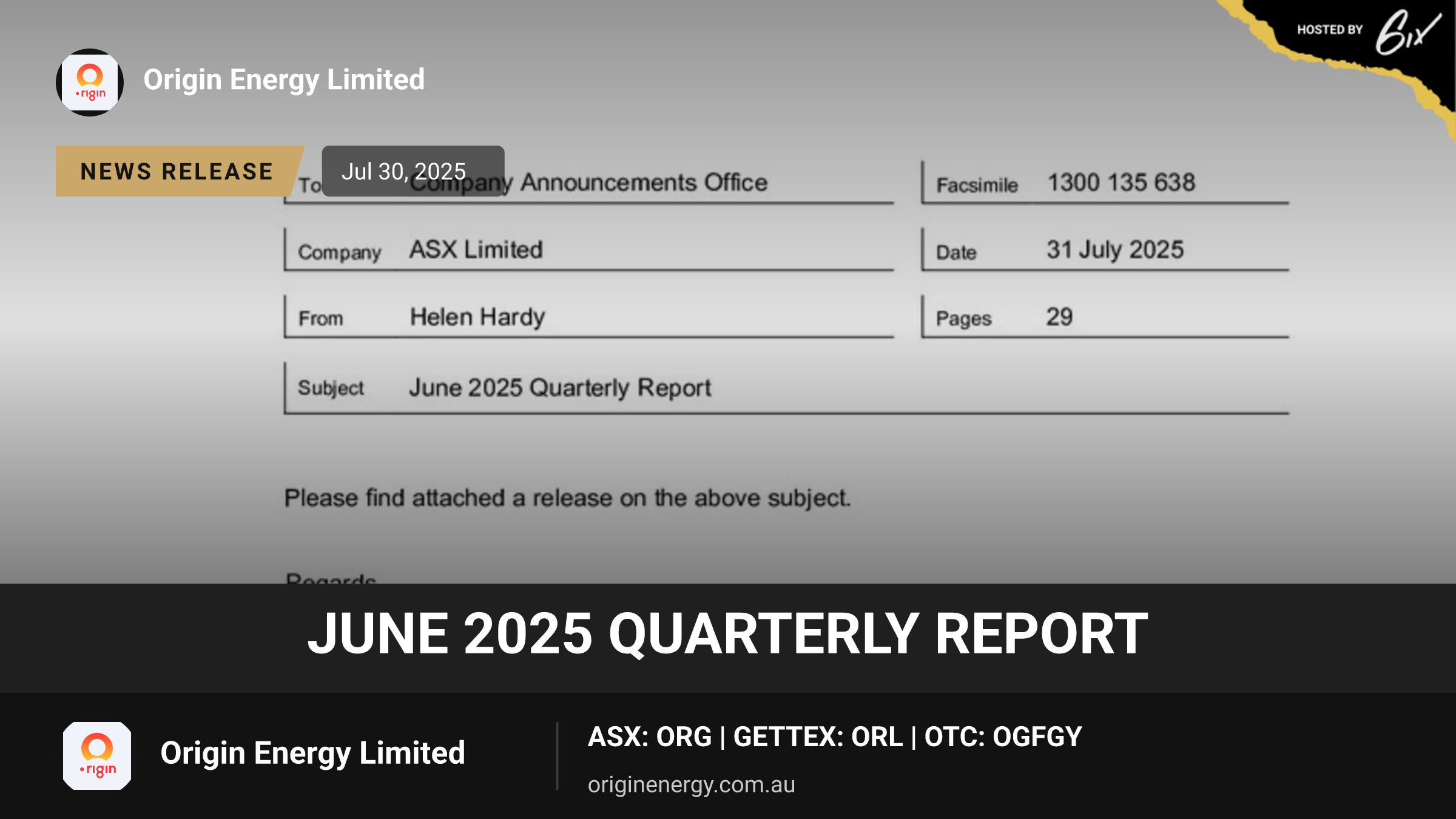 June 2025 Quarterly Report