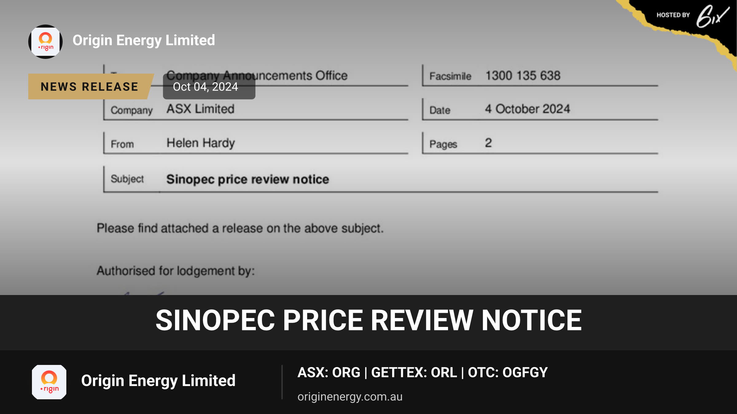 Sinopec price review notice
