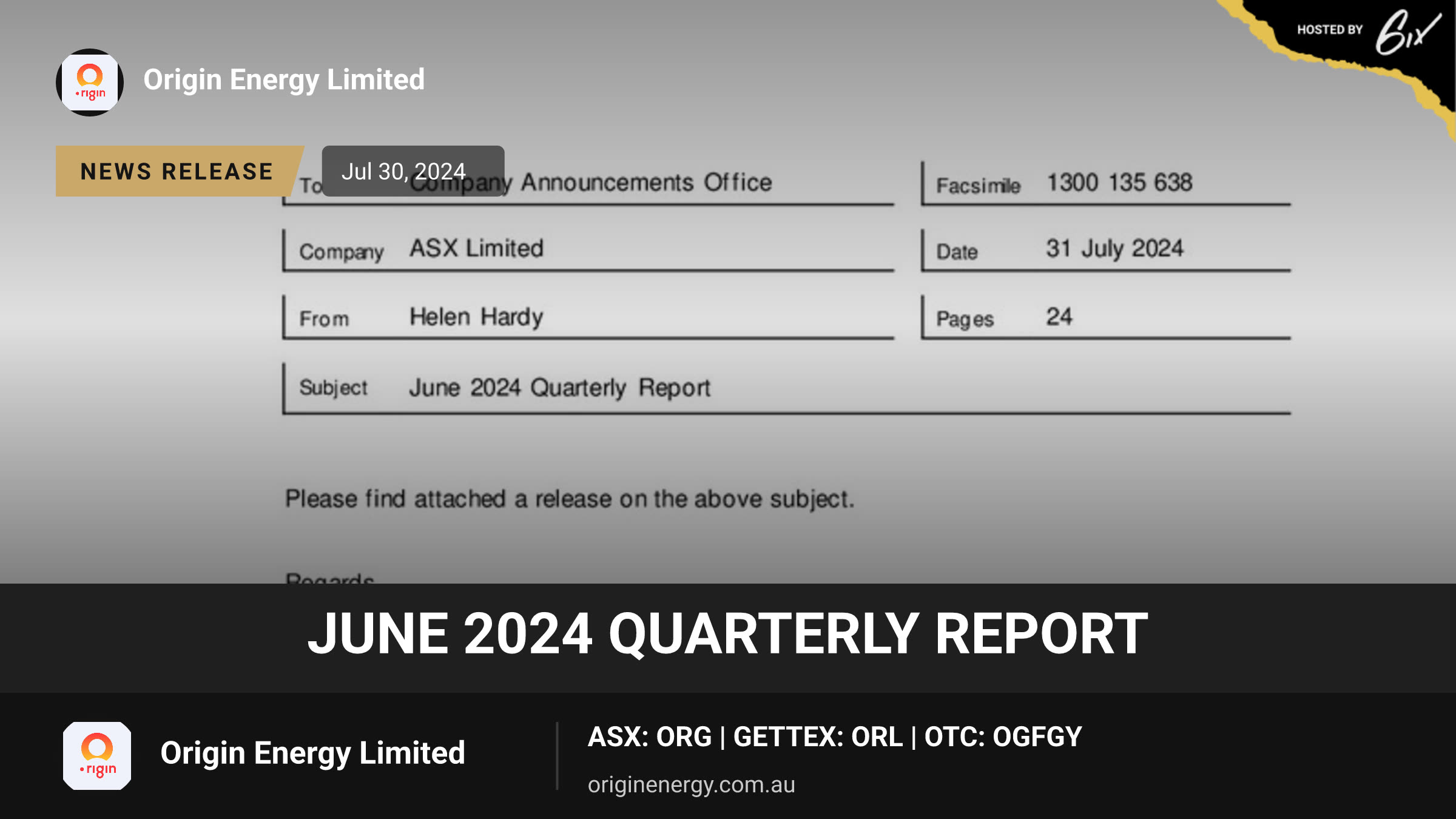 June 2024 Quarterly Report