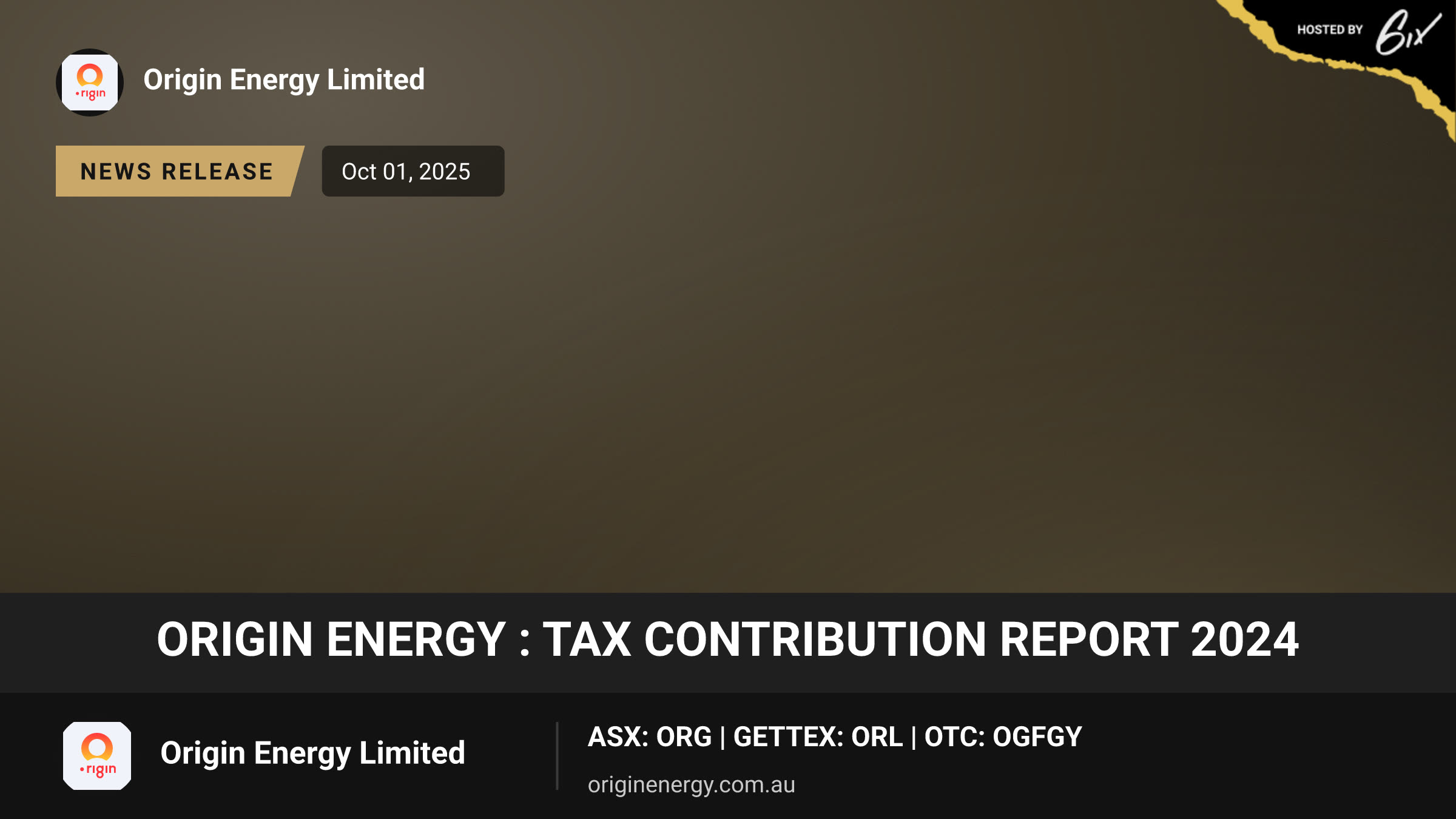 Origin Energy : Tax Contribution Report 2024