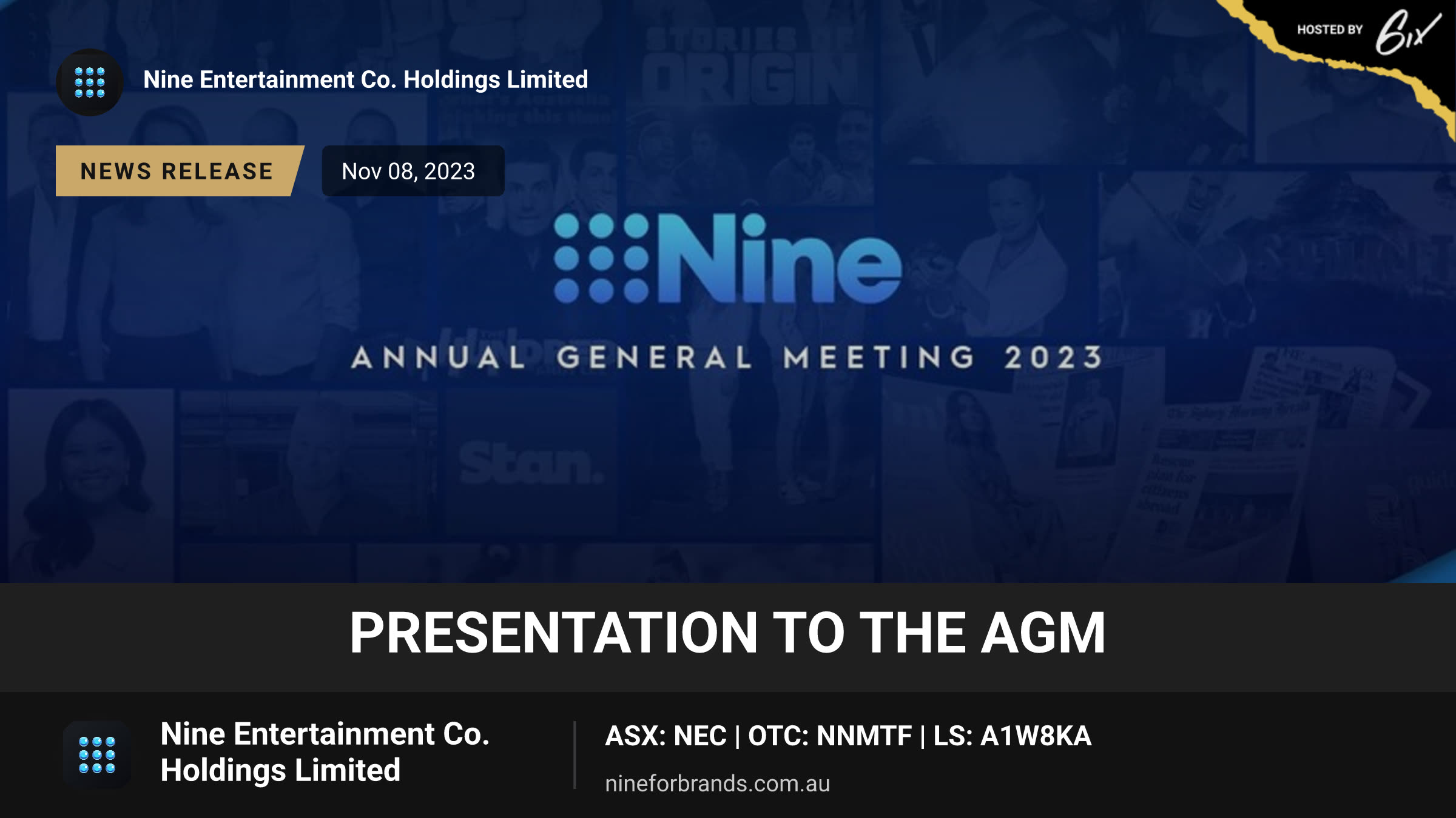 Presentation to the AGM
