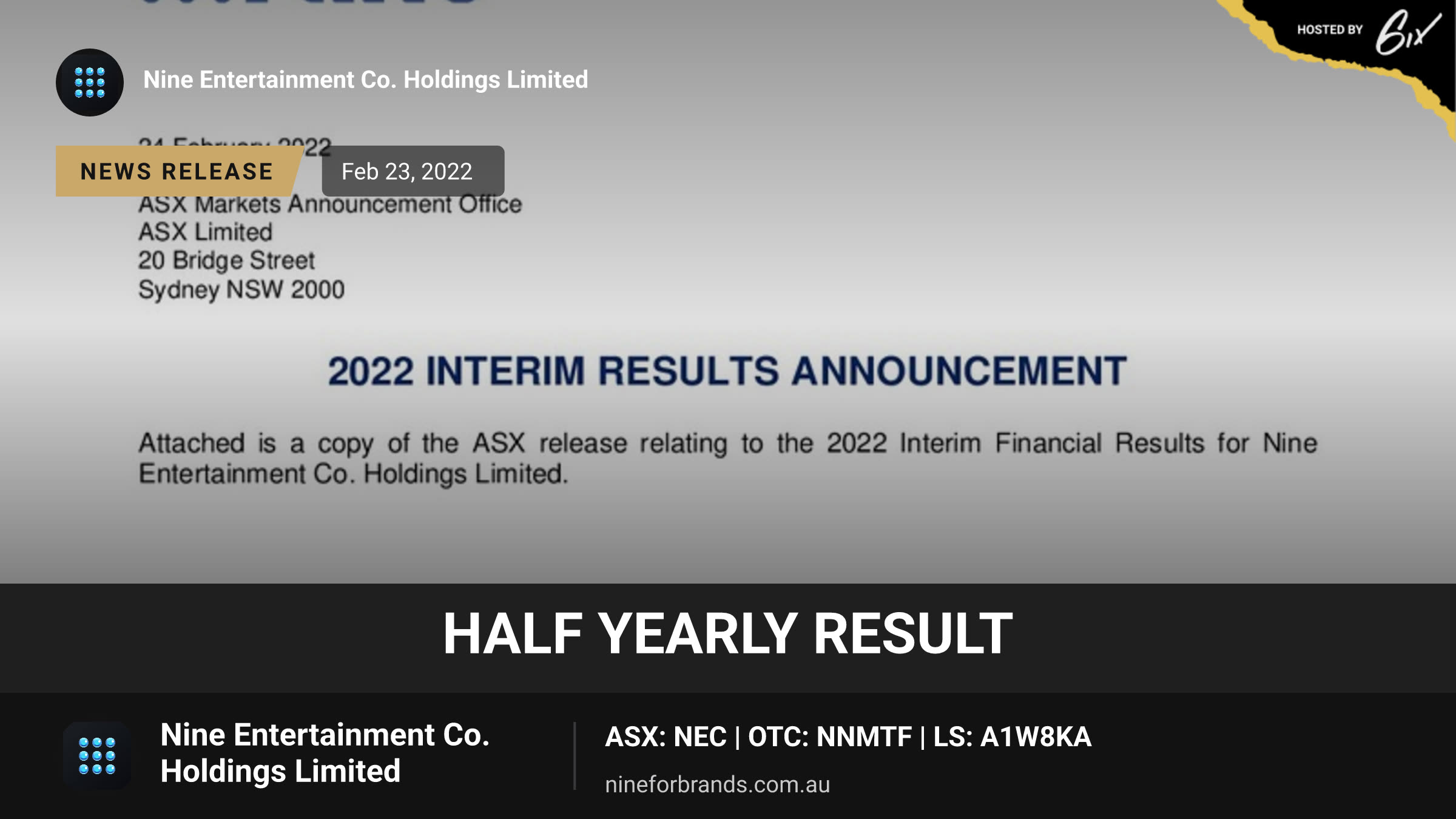Half Yearly Result