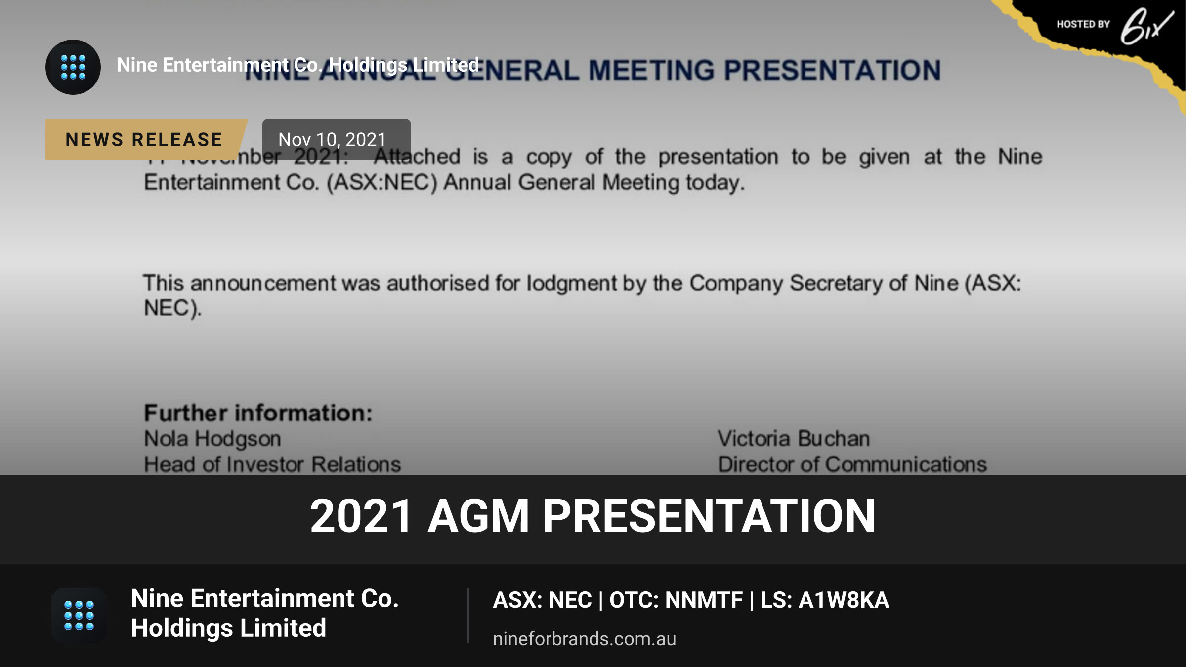 2021 AGM Presentation