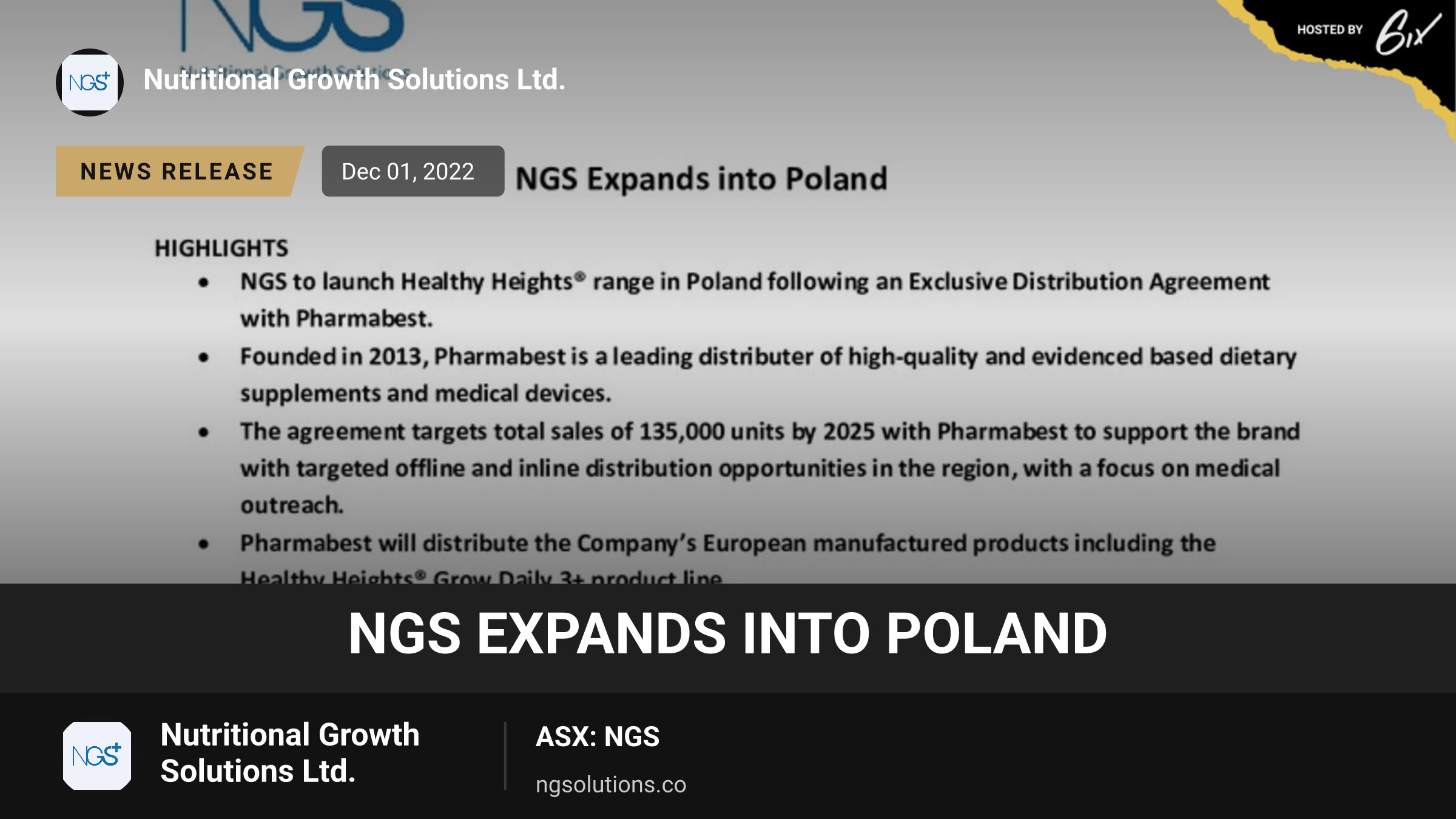 NGS expands into Poland