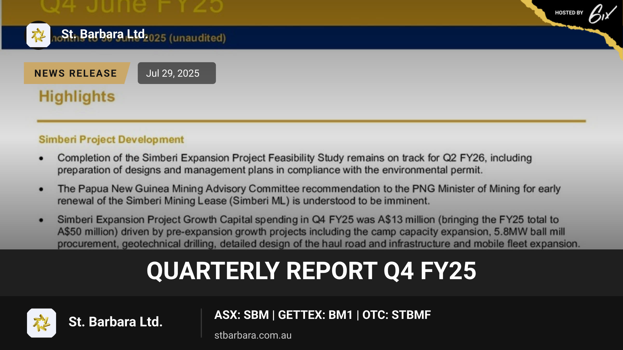 Quarterly Report Q4 FY25