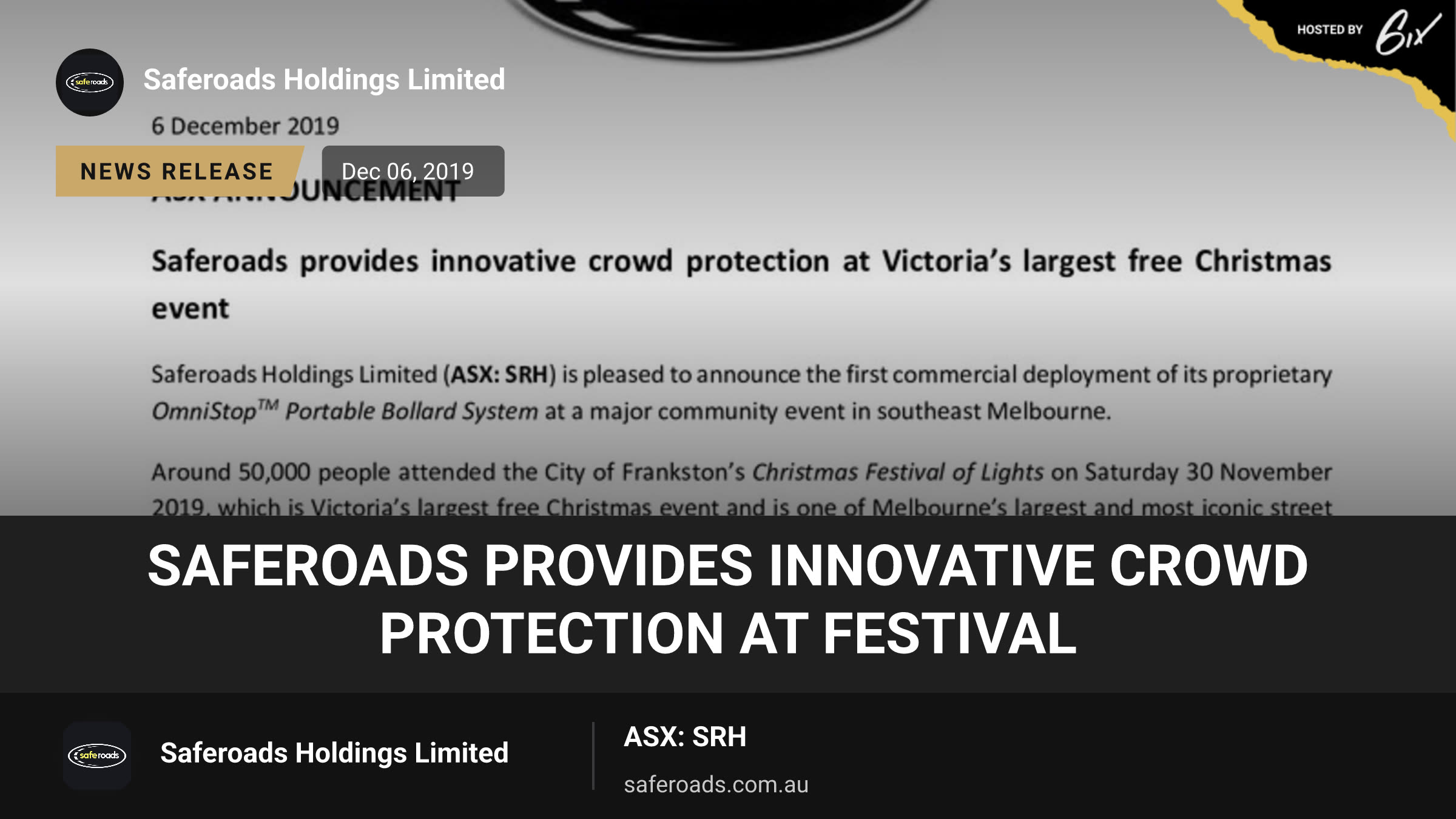Saferoads Provides Innovative Crowd Protection at Festival