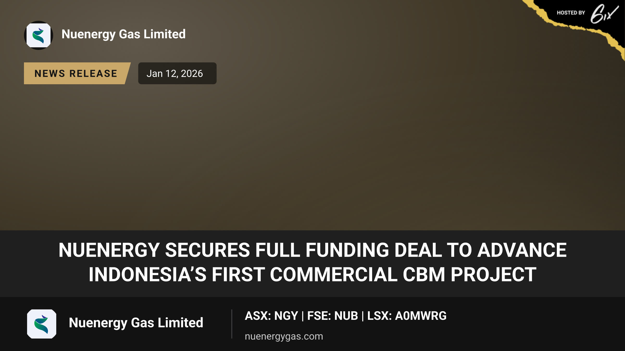 NuEnergy secures full funding deal to advance Indonesia’s first commercial CBM project
