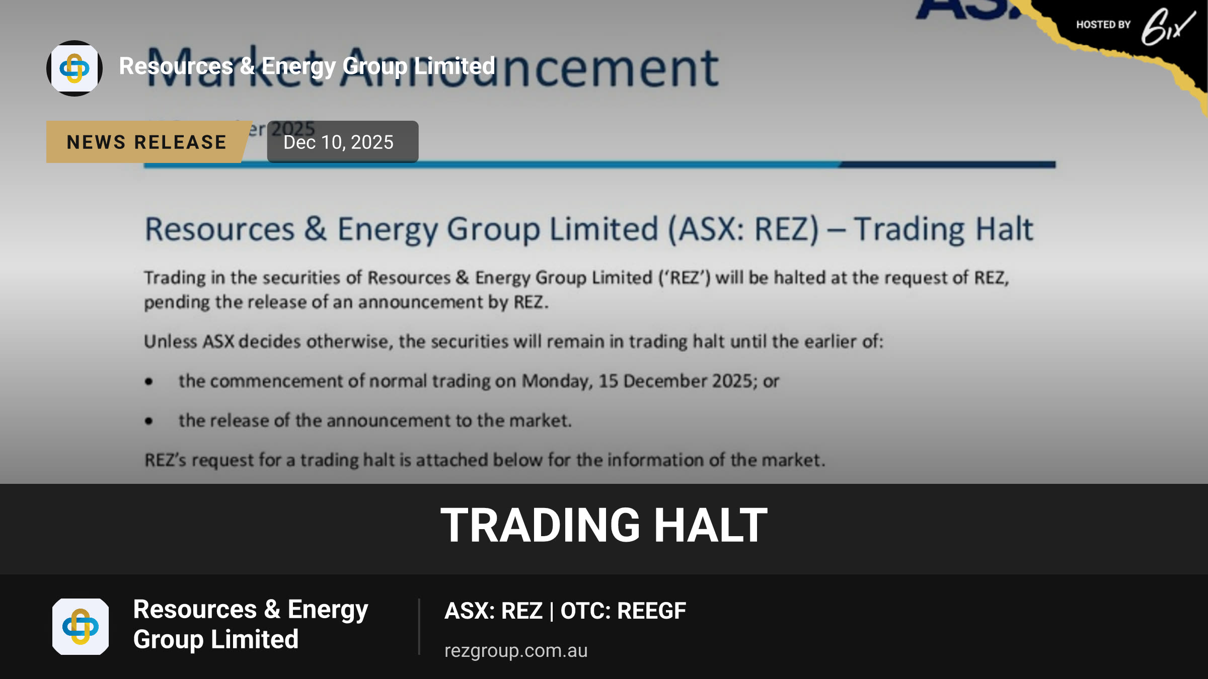 Trading Halt