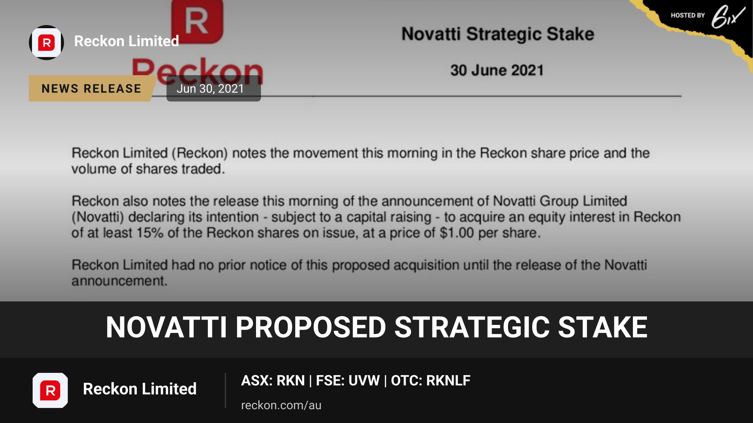 Novatti Proposed Strategic Stake