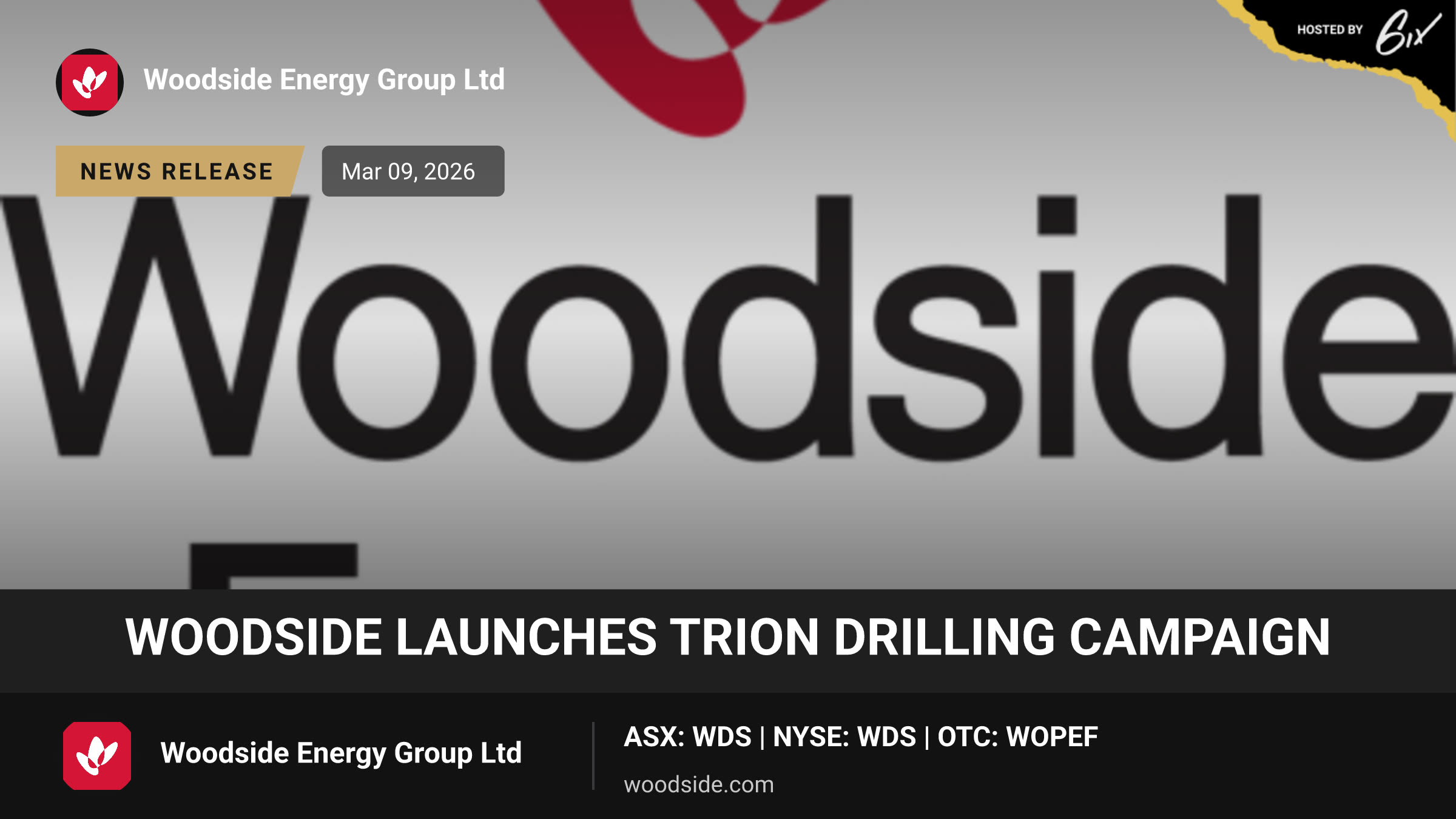 Woodside Launches Trion Drilling Campaign