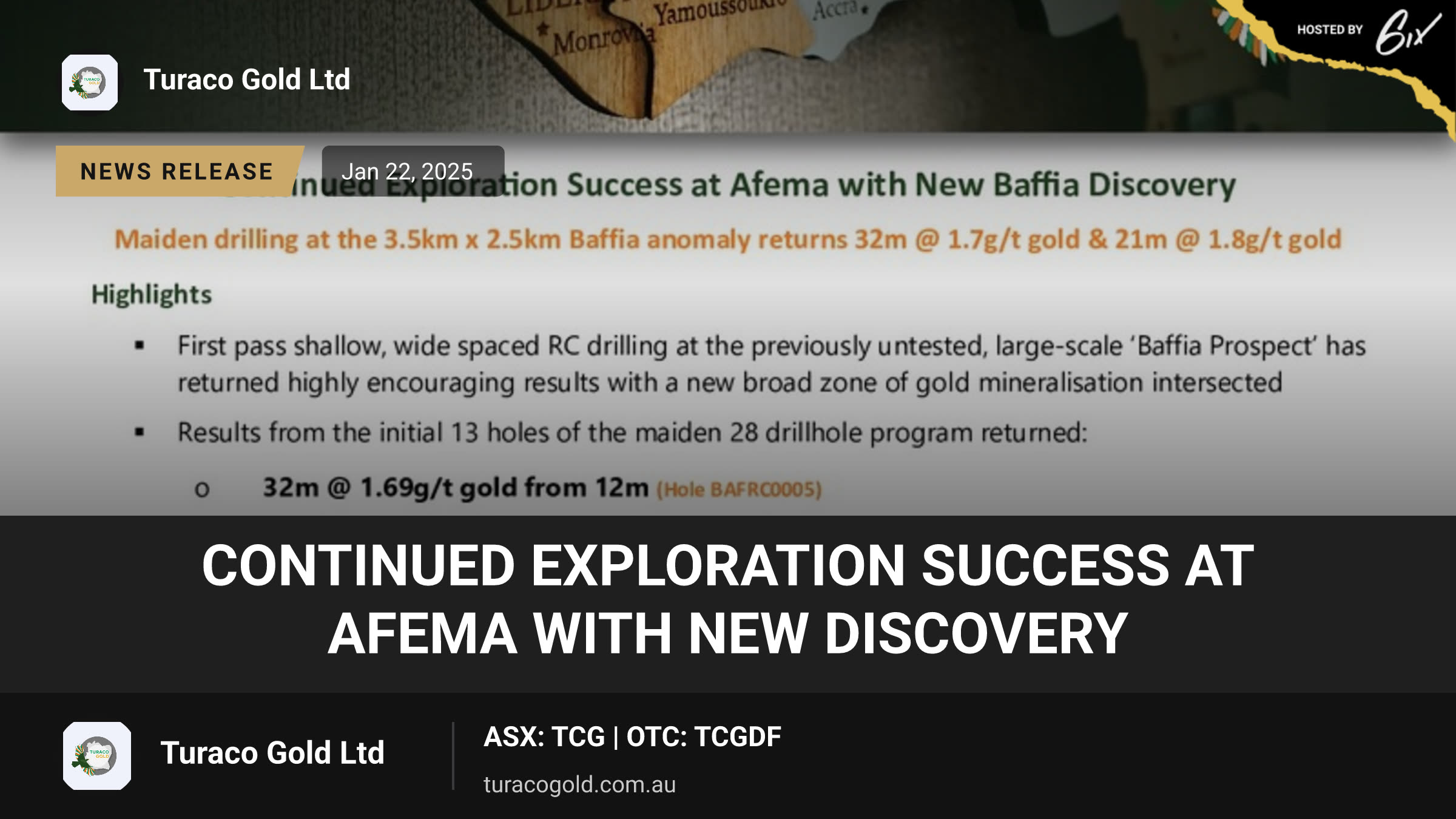 Continued Exploration Success at Afema with New Discovery