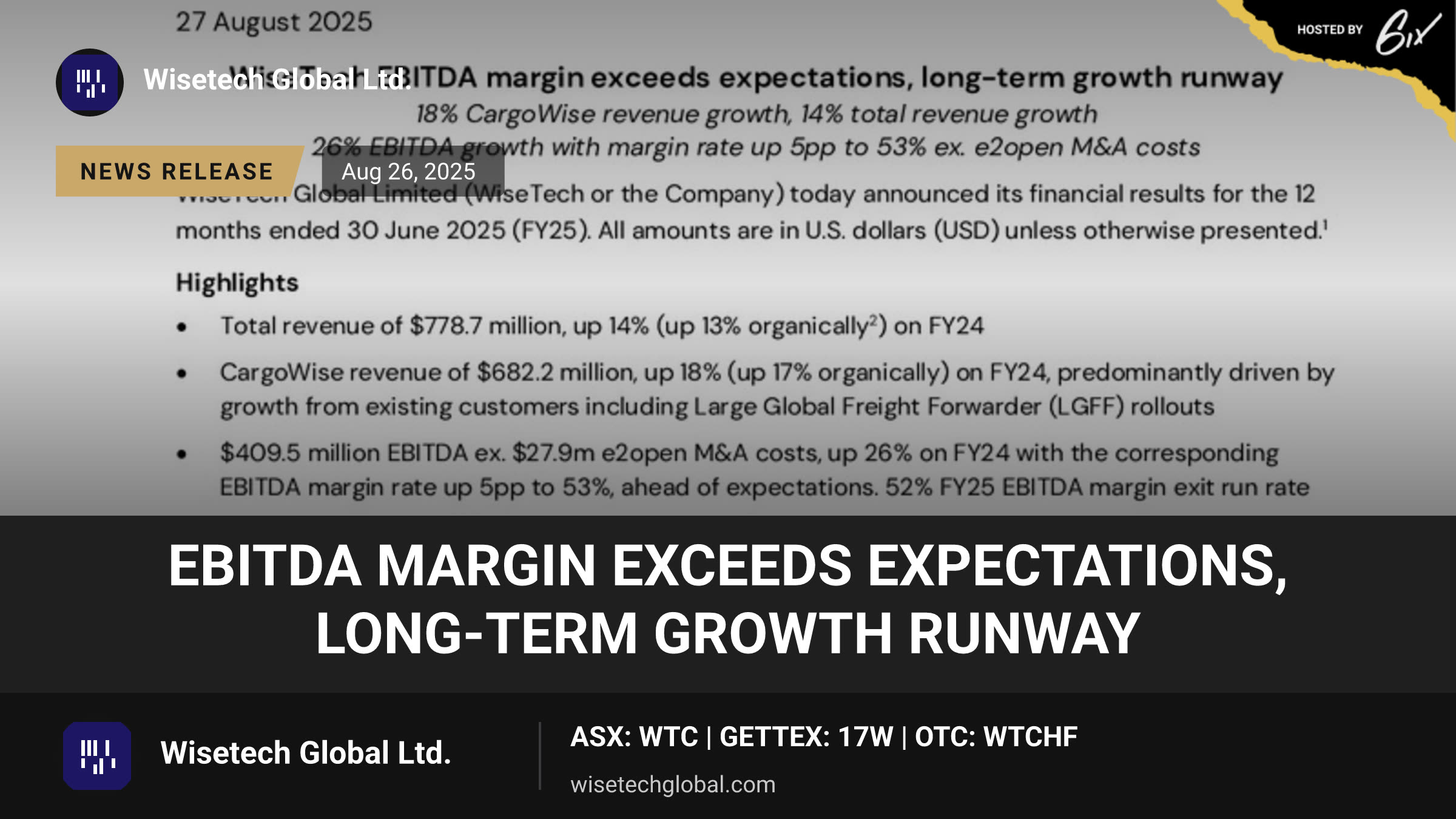 EBITDA margin exceeds expectations, long-term growth runway