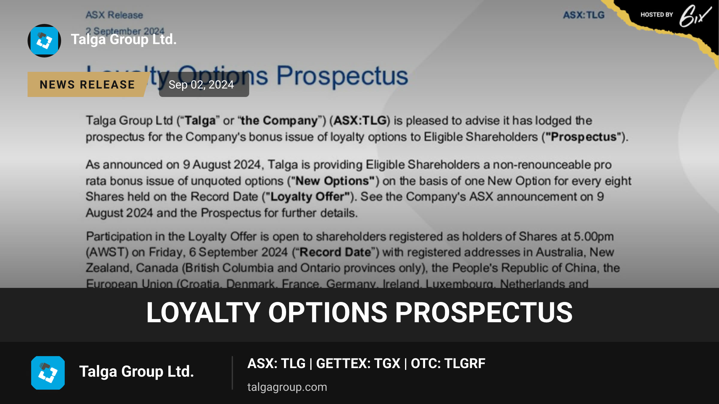 Loyalty Options Prospectus