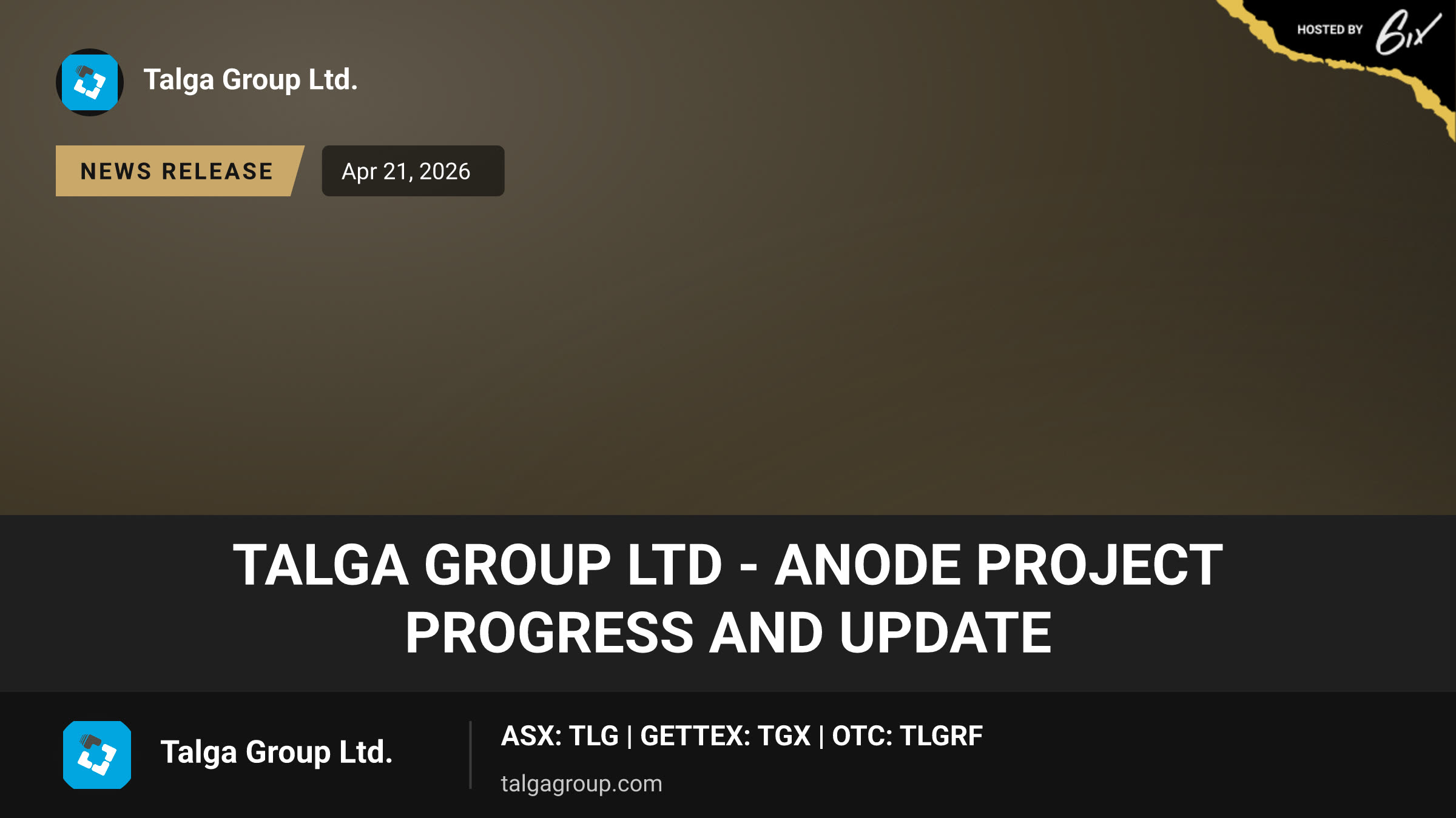 Talga Group Ltd - Anode Project Progress and Update