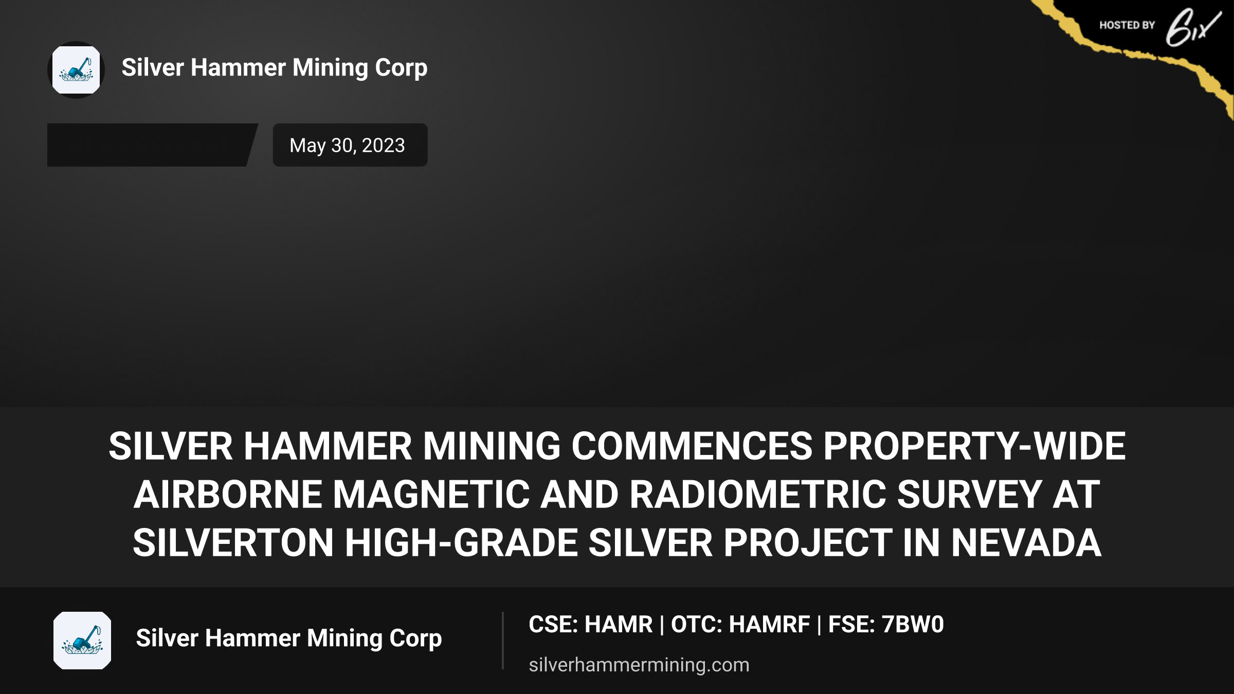Silver Hammer Mining Commences Property-Wide Airborne Magnetic and Radiometric Survey at Silverton High-Grade Silver Project in Nevada