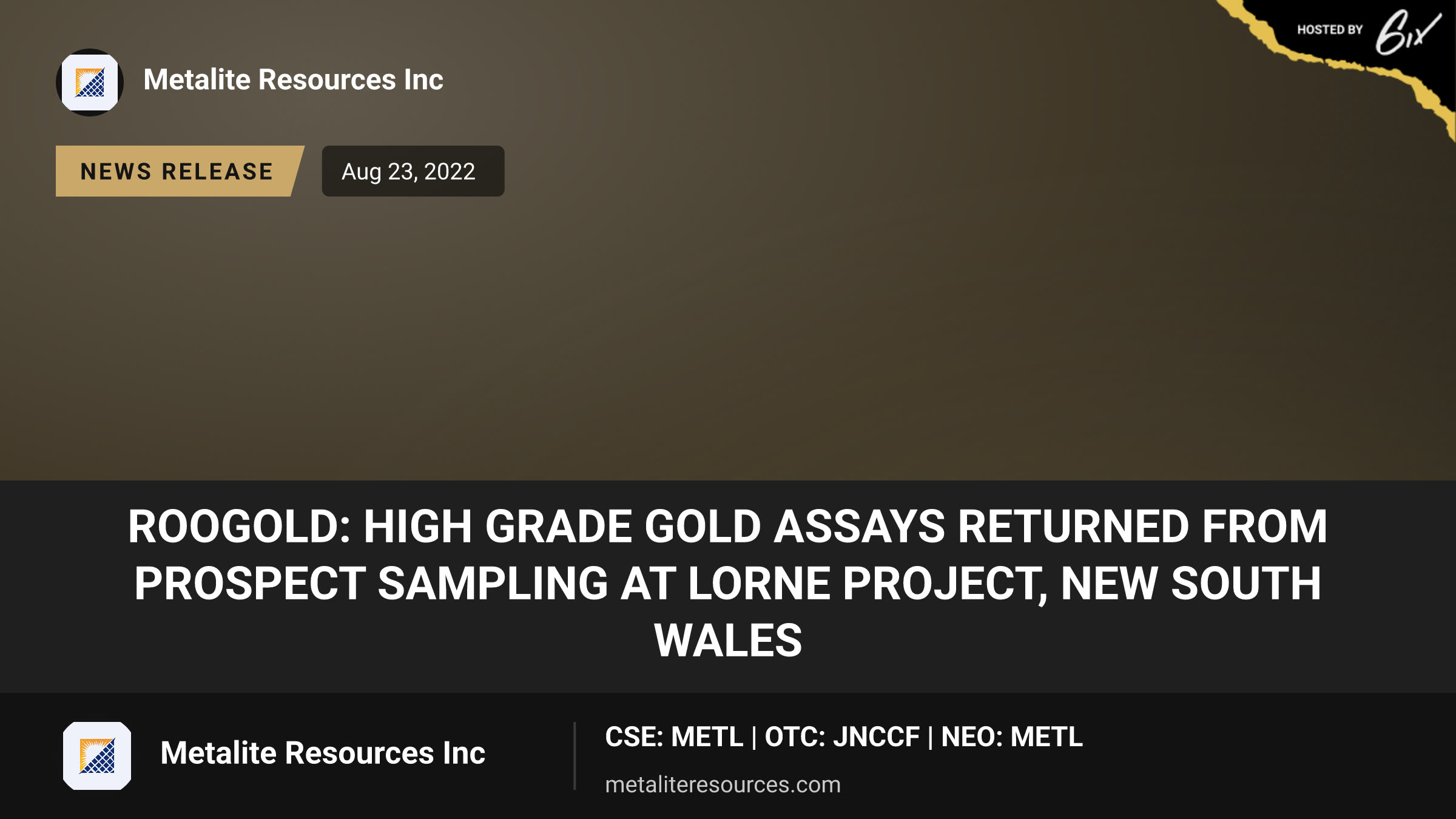 RooGold: High Grade Gold Assays Returned From Prospect Sampling At Lorne Project, New South Wales