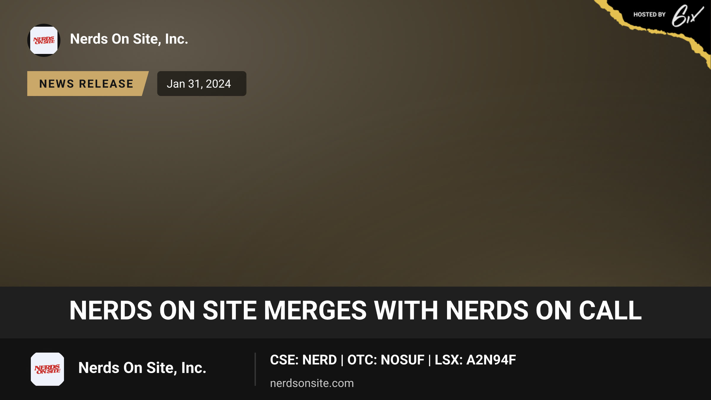 Nerds On Site Merges with Nerds On Call