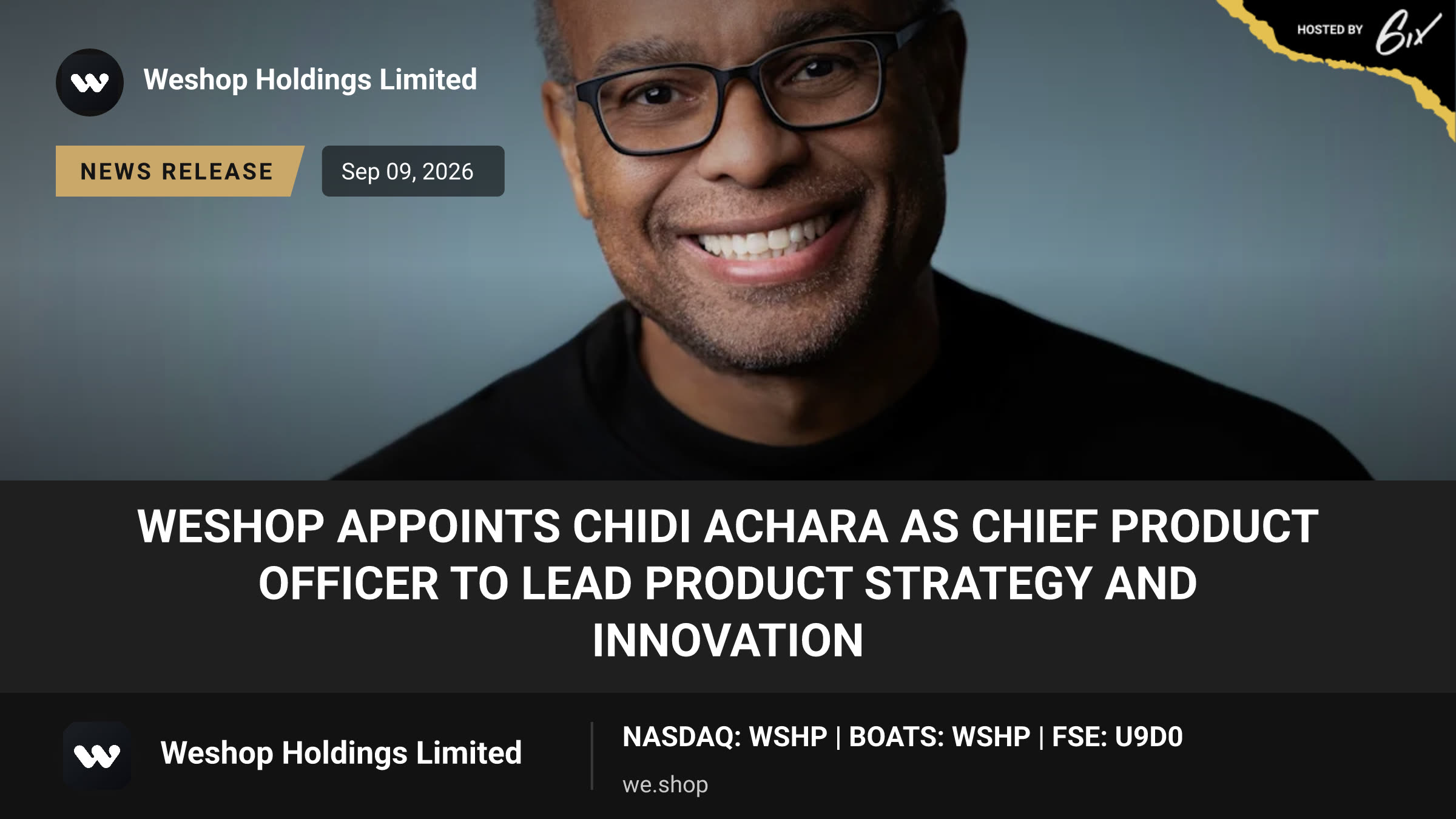 WeShop Appoints Chidi Achara as Chief Product Officer to Lead Product Strategy and Innovation